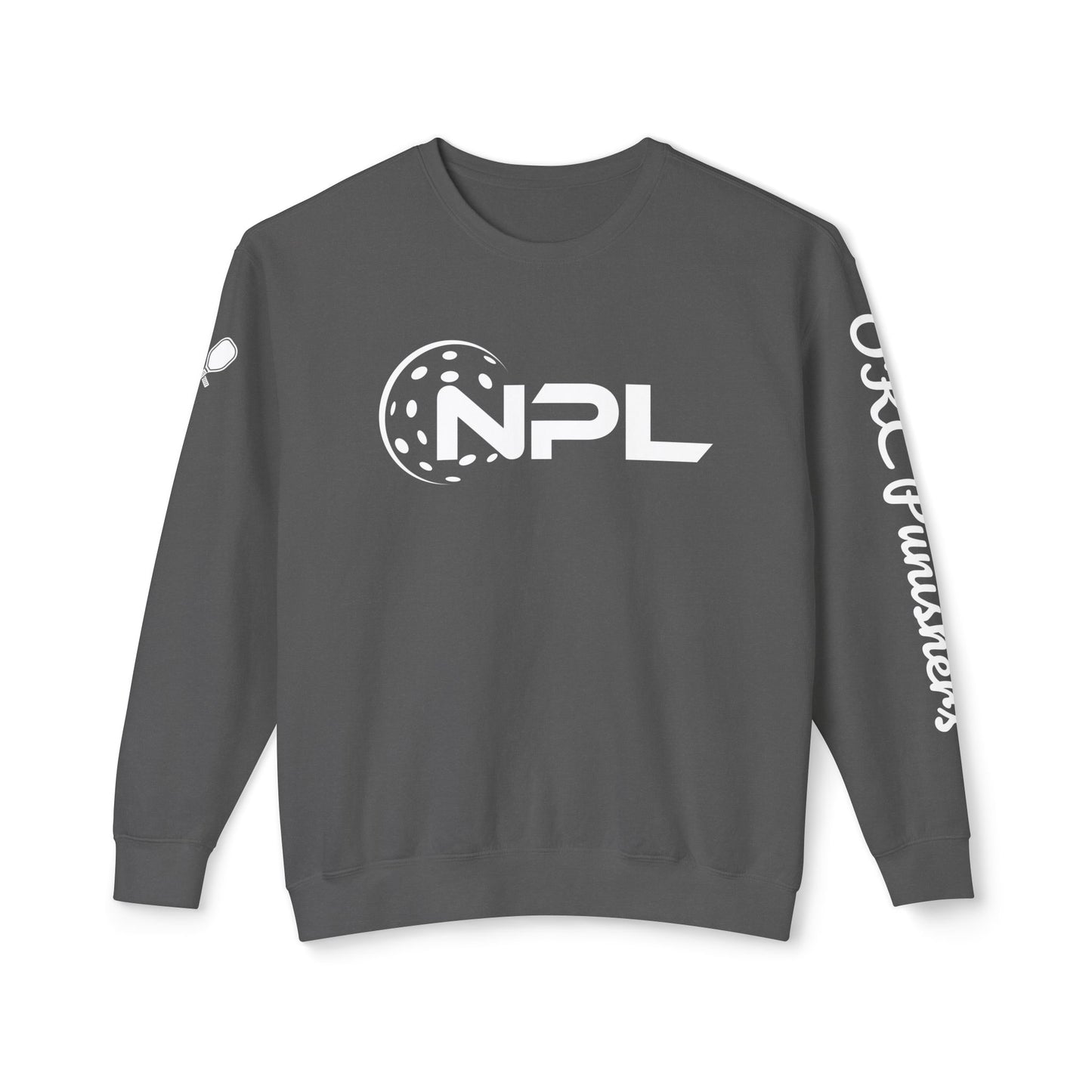 NPL Garment Dyed- Unisex Garment Dyed Lightweight Crew - Customize Sleeve w/ Name