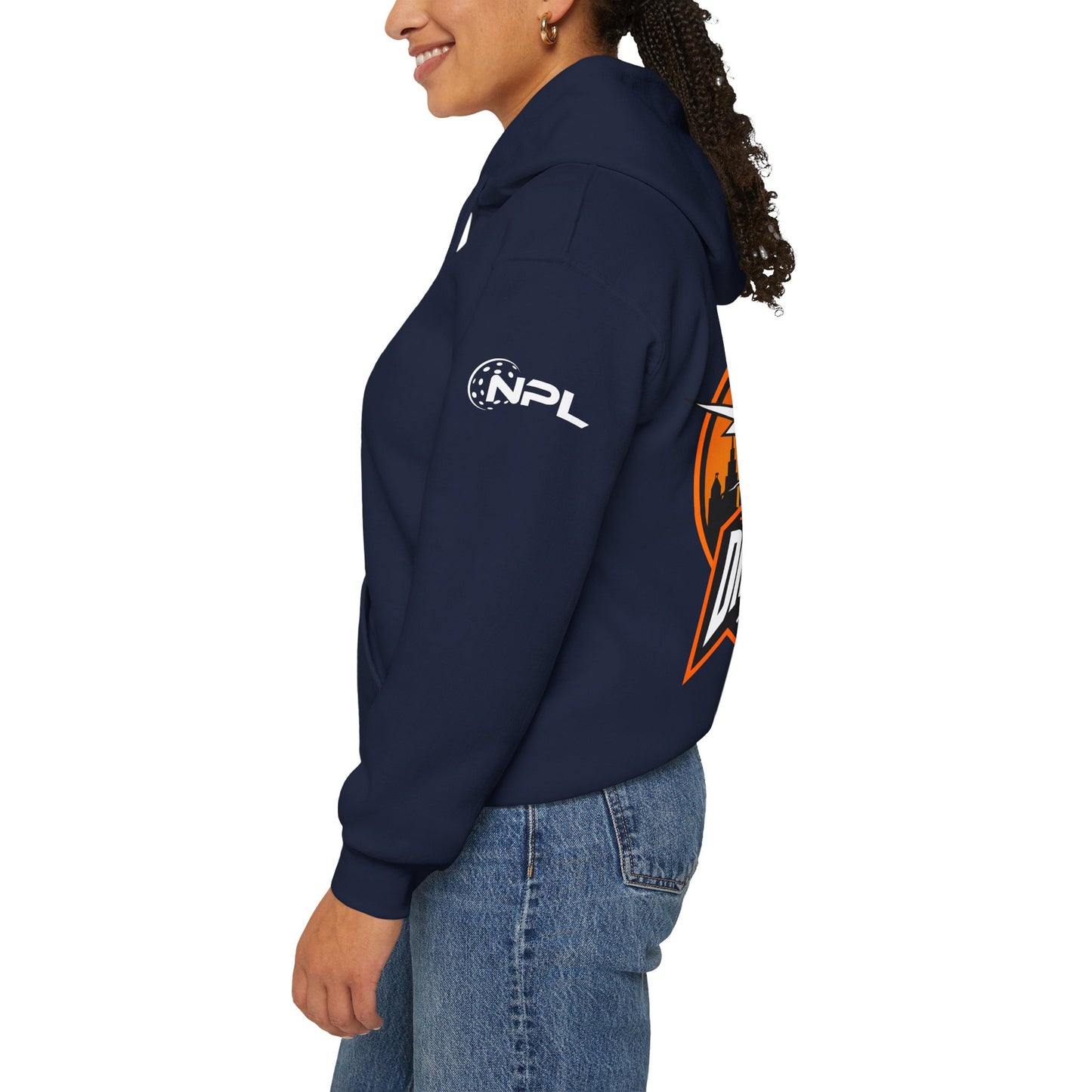 Detroit Disruptors Unisex Hoodie - Customize Sleeve or Back w/ Name - 50% cotton/poly (add in instructions)