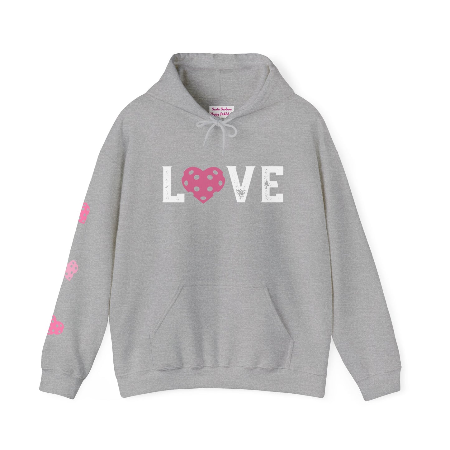 Pickleball LOVE Hoodie - can customize sleeves & back - add in notes