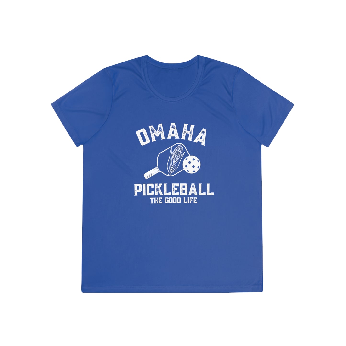 Omaha Pickleball - Moisture Wicking SPF 40 Short Sleeve Ladies Competitor Tee