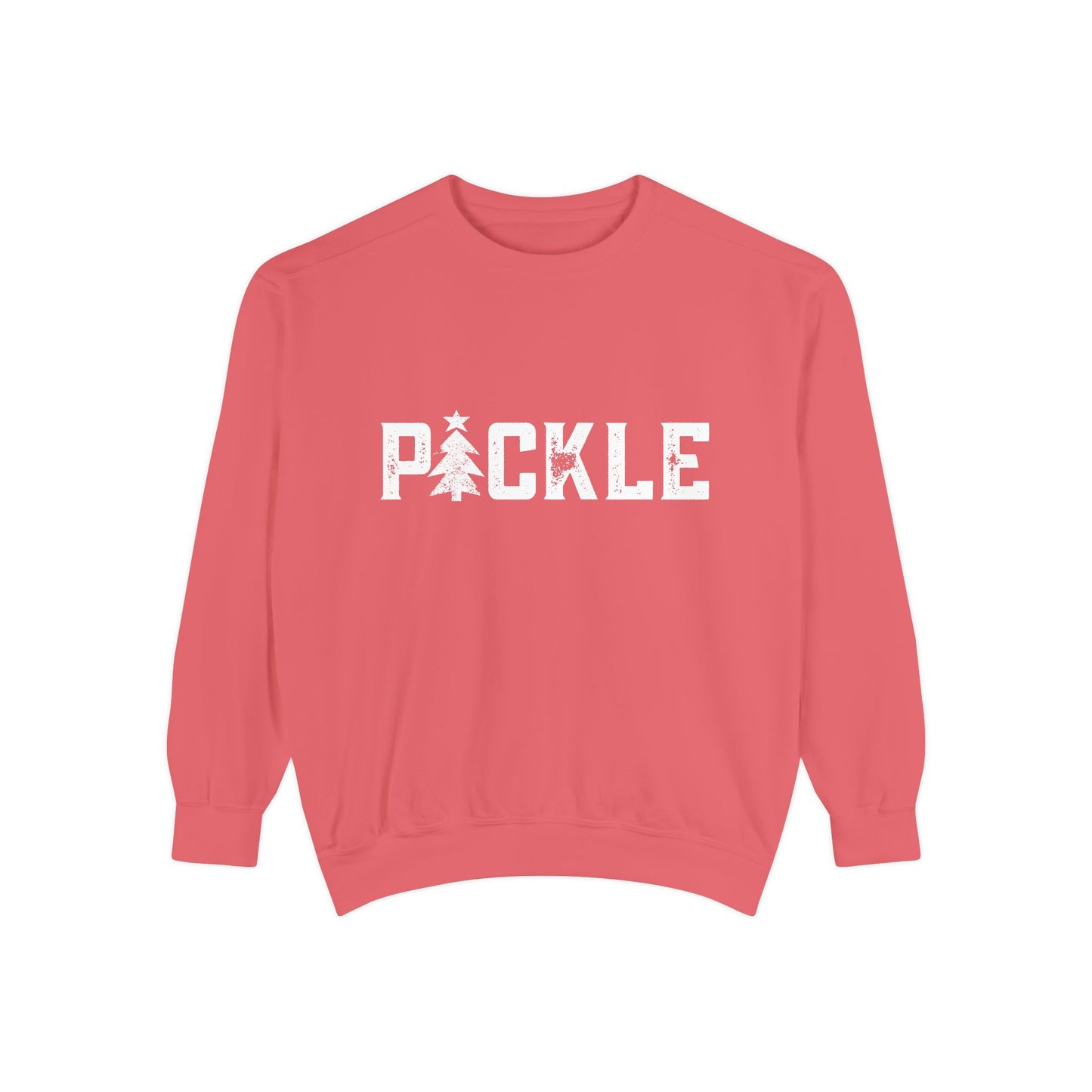 PICKLE Tree Medium Weight Unisex Garment Dyed Collegiate Crew - can custom,I’ve back