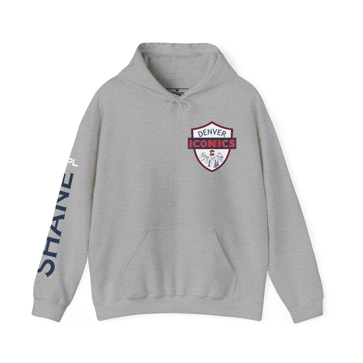 SHANE Denver Iconics Unisex Hoodie. 50% cotton/poly - Customize name to back or sleeve