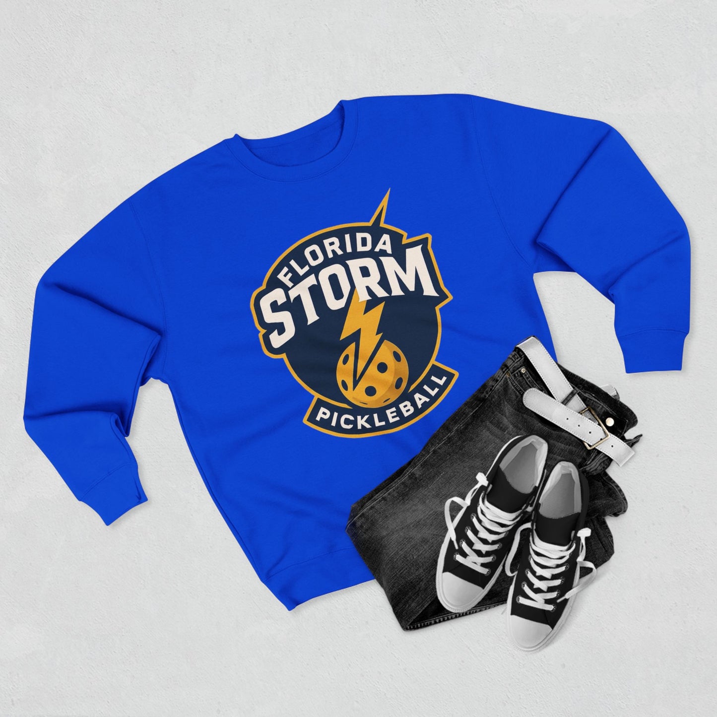 Florida Storm Unisex Crew- 2 sided (can personalize) warmer  80% cotton, 20% polyester