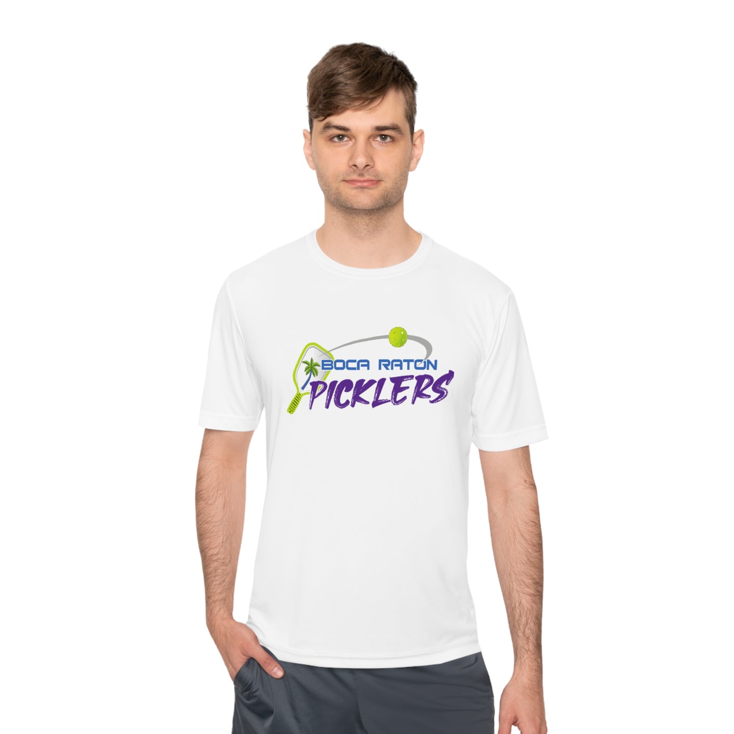 Boca Raton Picklers NPL Team - Unisex (fuller cut) Moisture Wicking T - customize back