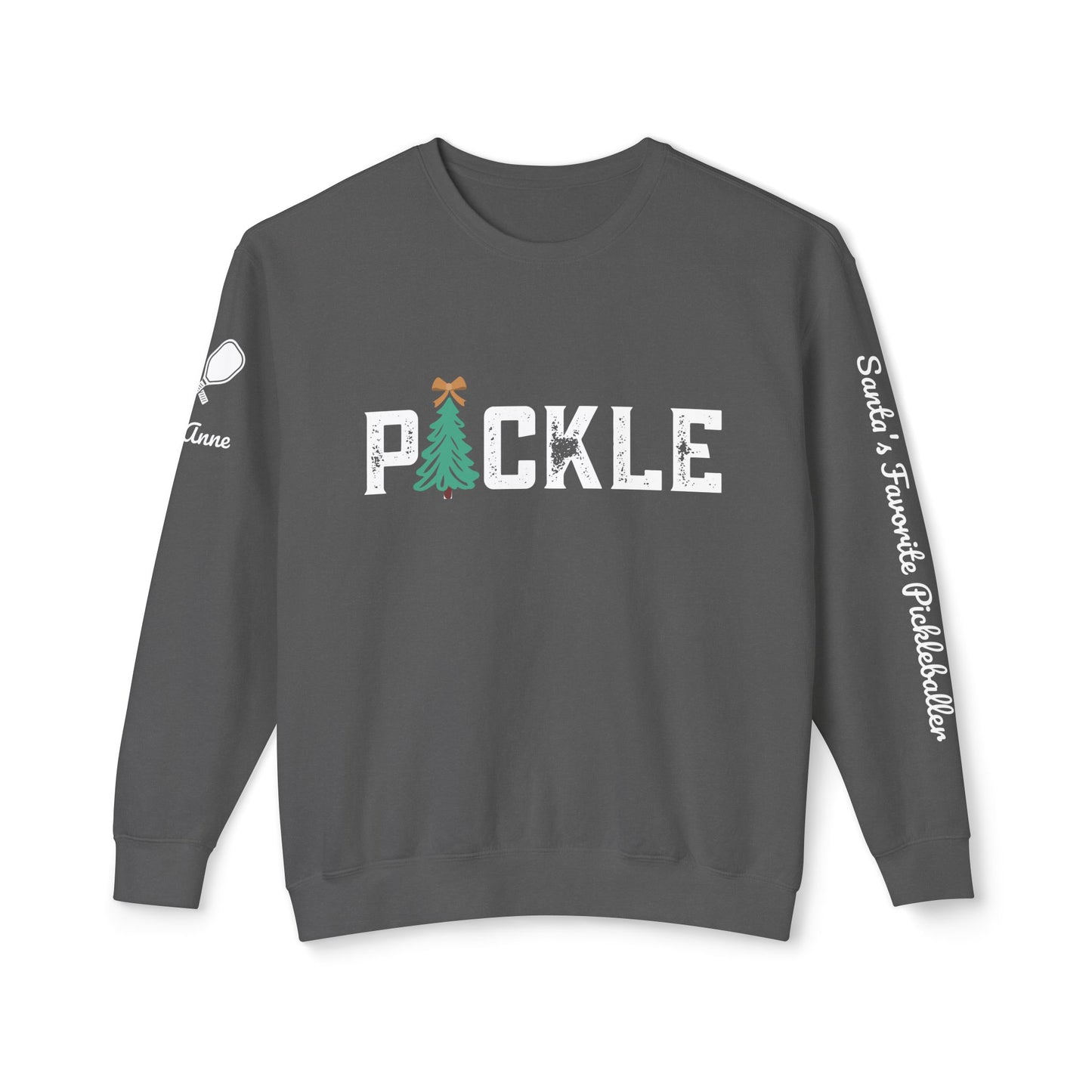 PICKLE Lightweight Garment Dyed Crew (Distressed) name optional on left sleeve, customize right sleeve