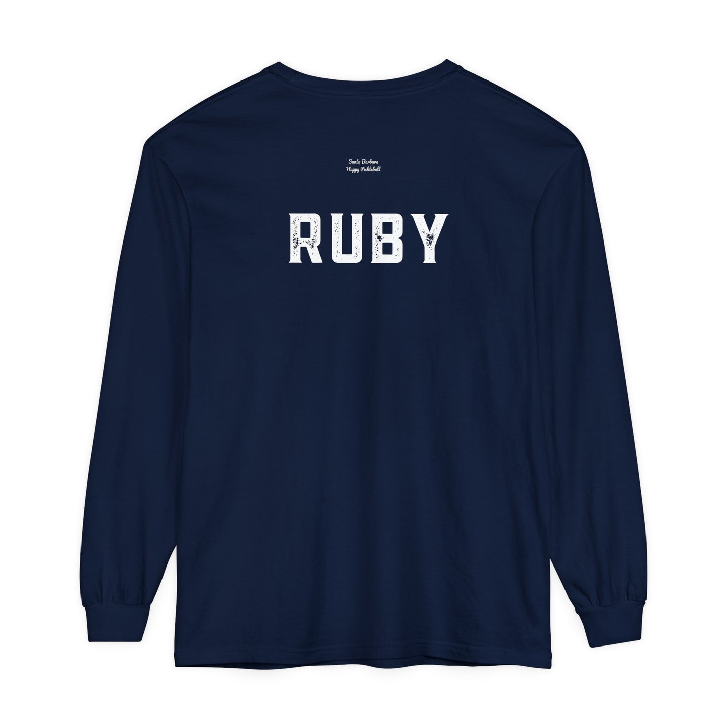 Pickleball Pro - Ruby - Unisex Garment-dyed Long Sleeve T-Shirt