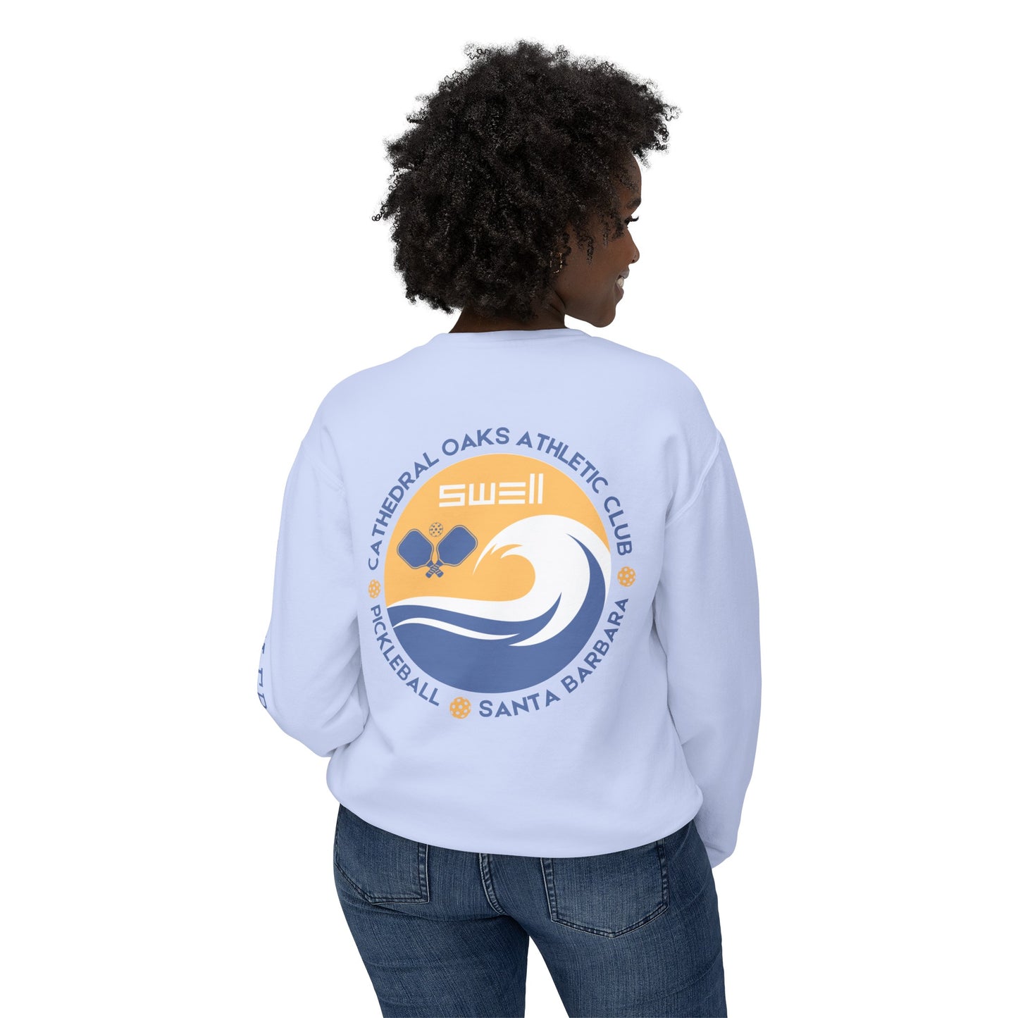 SWELL Pickleball Garment Dyed -Unisex Lightweight Crew