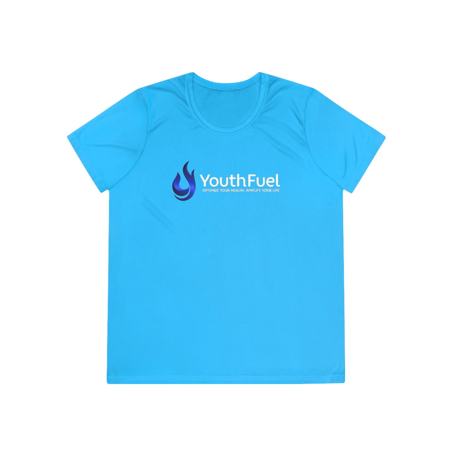 YouthFuel - SPF 40, Ladies Moisture Wicking Competitor Tee (Gamma Logo added)