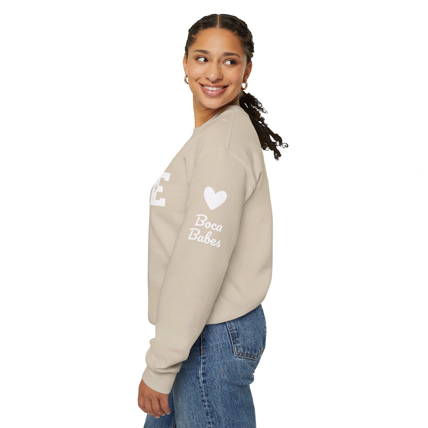 Boca Babes - 50/50 Plush - (heathered & solid colors) personalize sleeve and or back