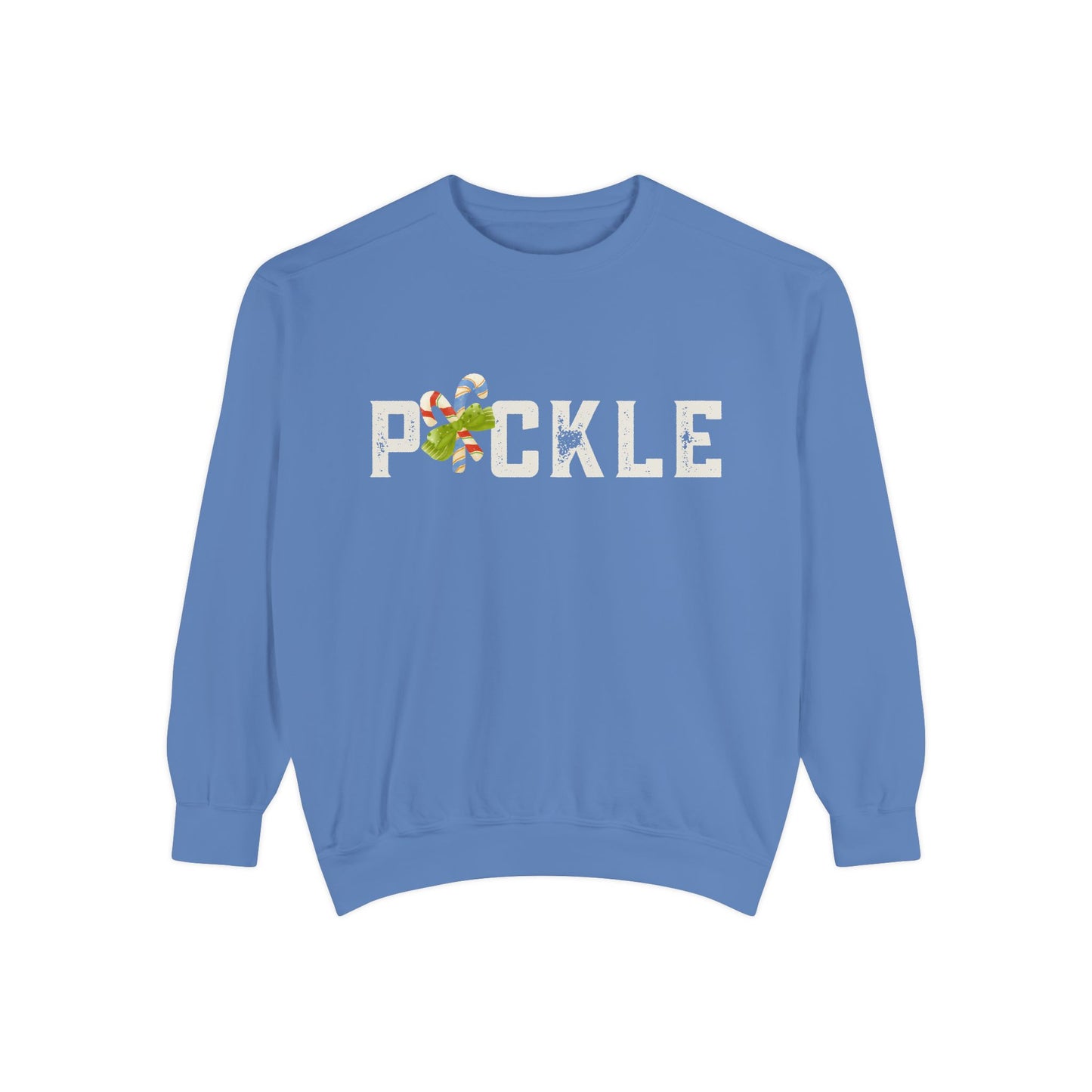 PICKLE Candy Cane MEDIUM weight Garment Dyed, Unisex Crew-Can customize back
