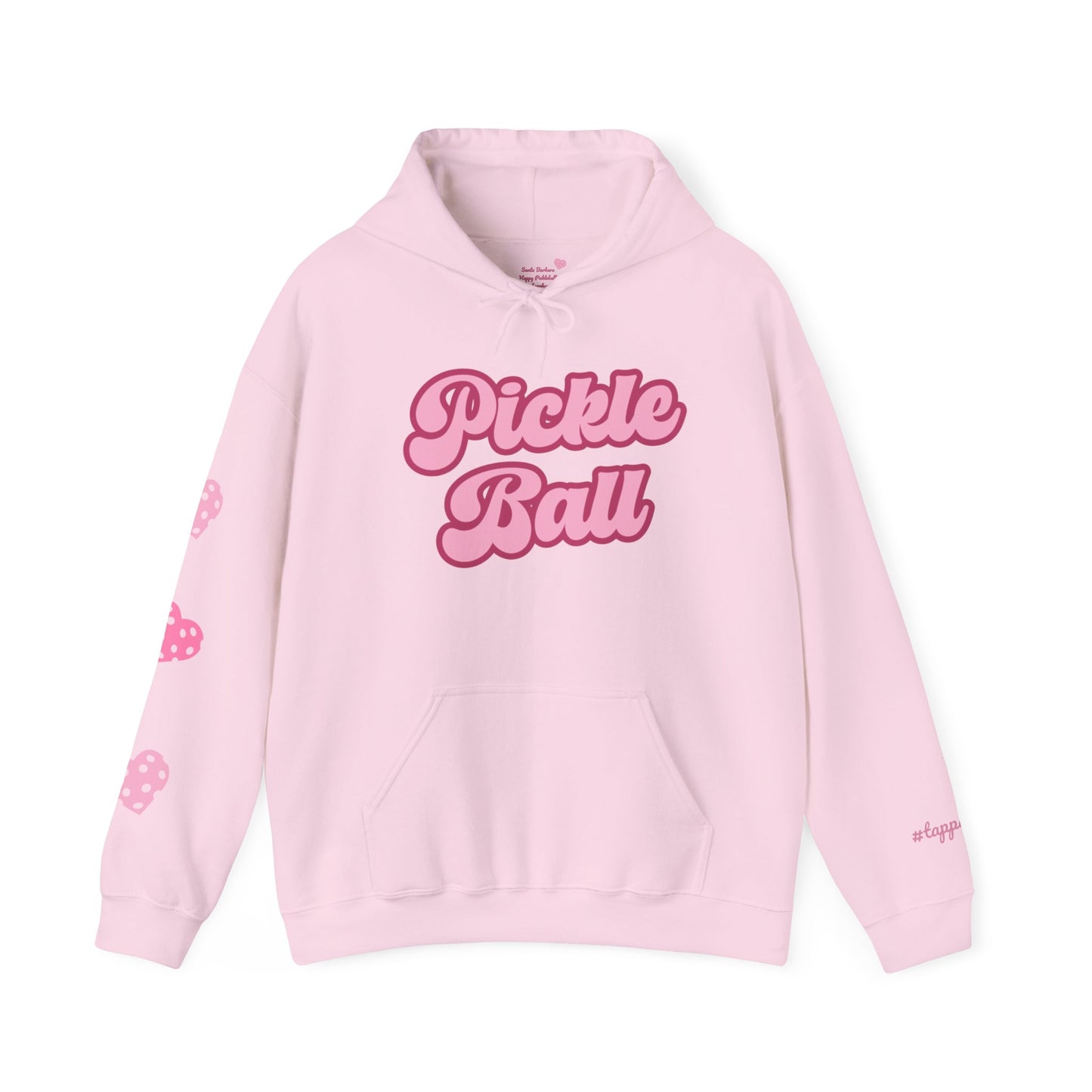 Kara’s Pickleball Retro Hoodie -#tappaddles on sleeve (or your name)