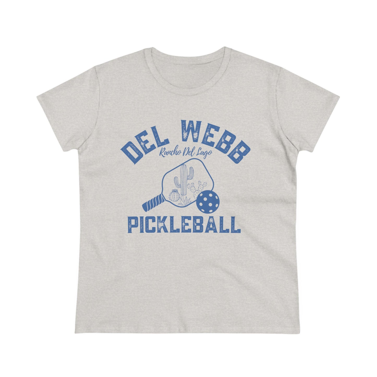 Del Webb Pickleball - Women's Midweight Cotton Tee