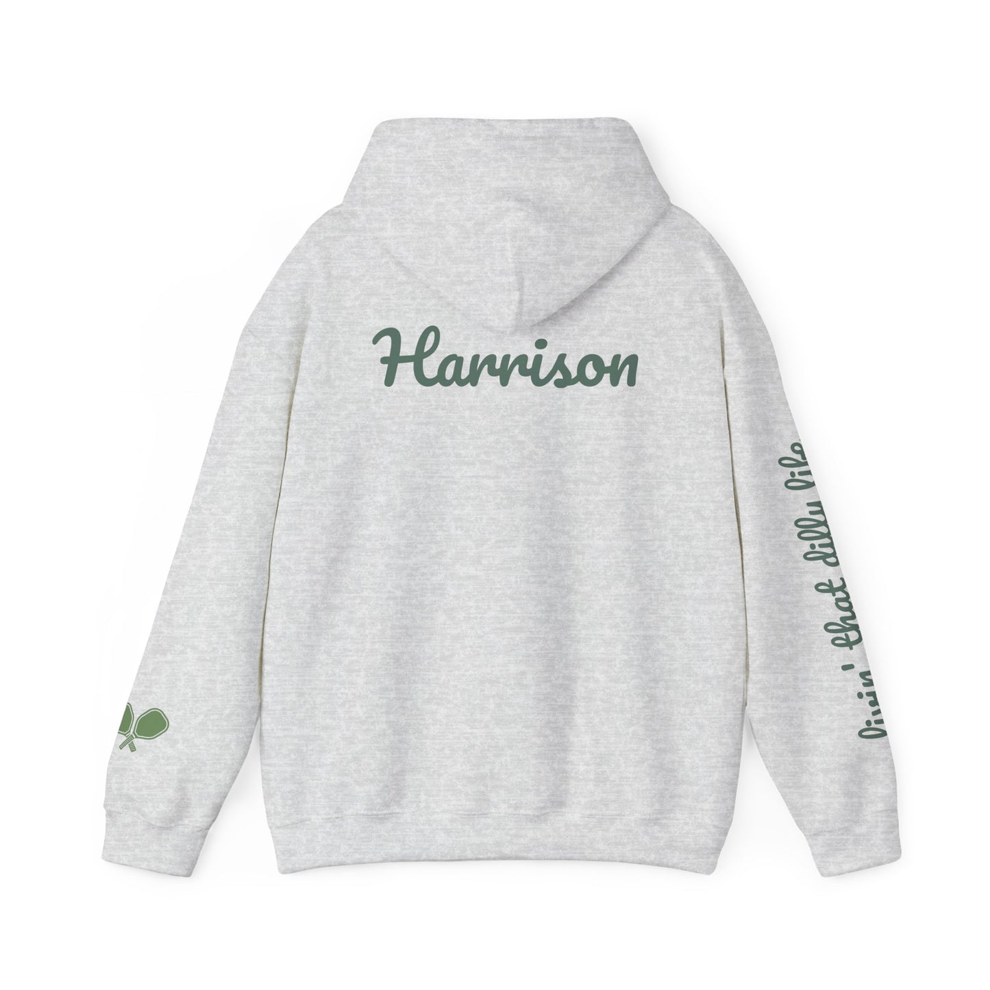 Harrison Kosher Pickleball Hoodie - Unisex Heavy Blend™ GREEN print
