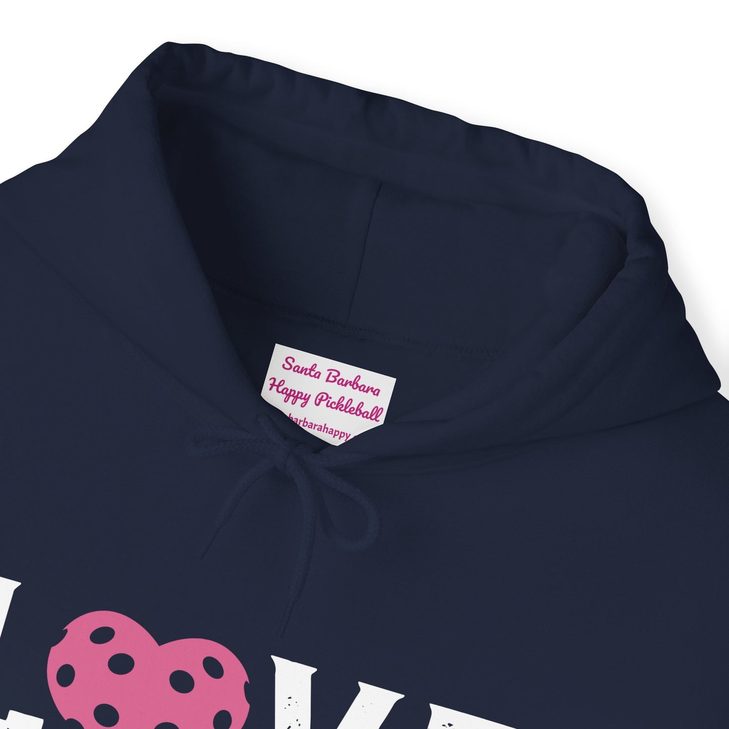 Del Webb Pickleball LOVE Hoodie - 3 pickleball hearts sleeve - can customize sleeves & back - add in notes