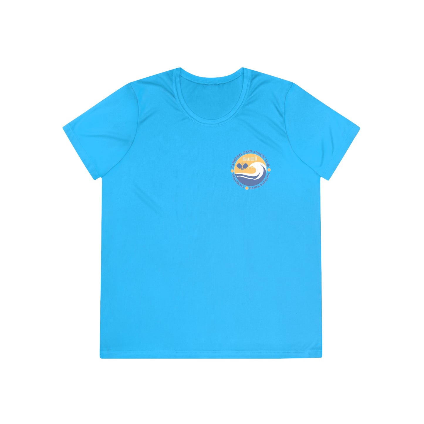 SWELL Cathedral Oaks - CUSTOMIZED SPF 40, Moisture Wicking Ladies Competitor Tee - Can add name left chest or back