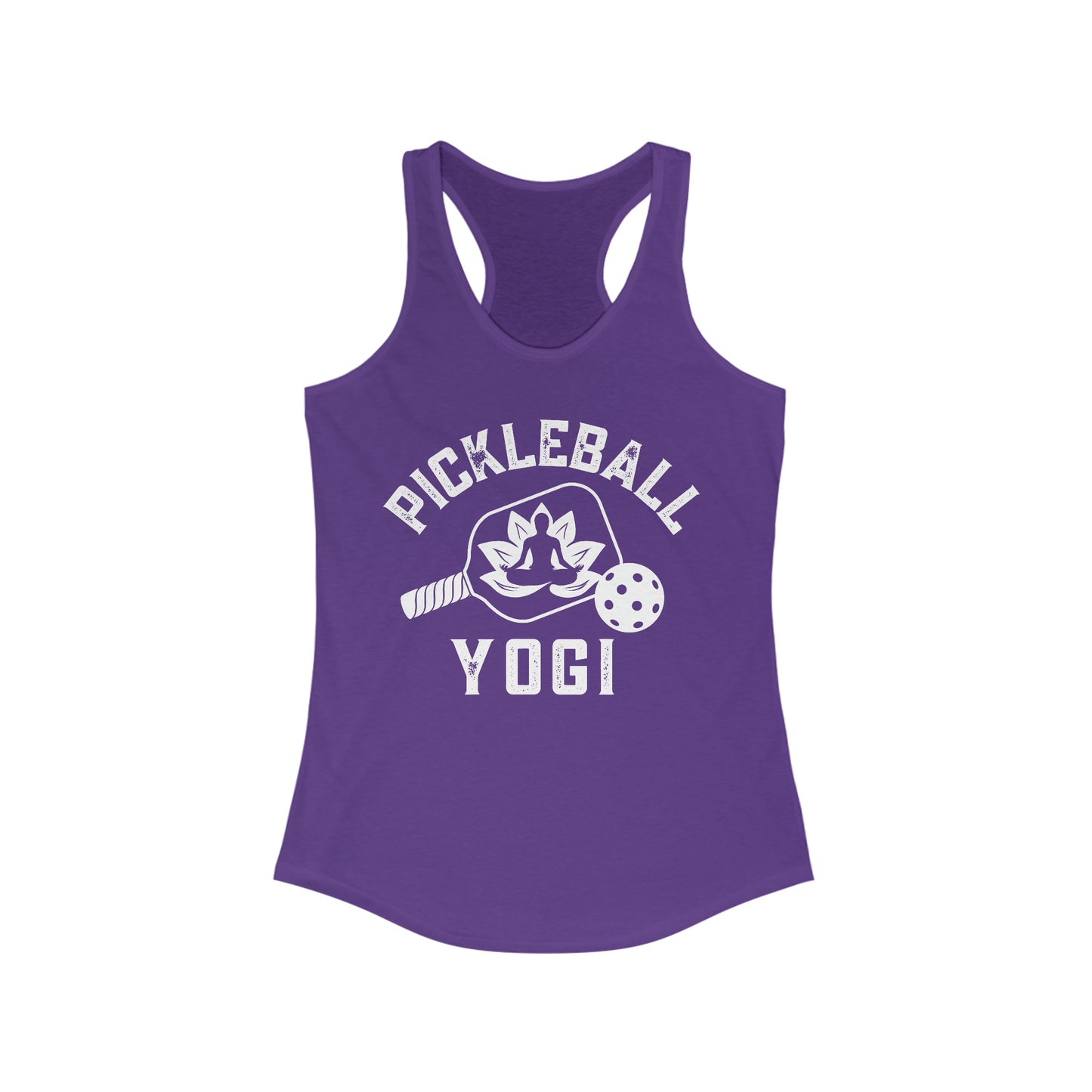 Pickleball Yogi - Be Kind on Back -Women's Ideal Racerback Tank -