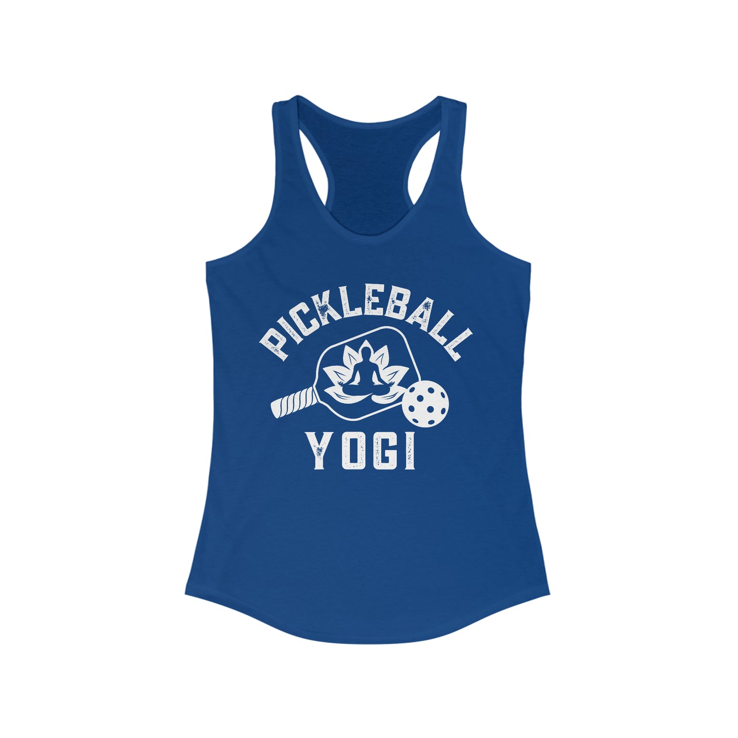 Pickleball Yogi - Be Kind on Back -Women's Ideal Racerback Tank -