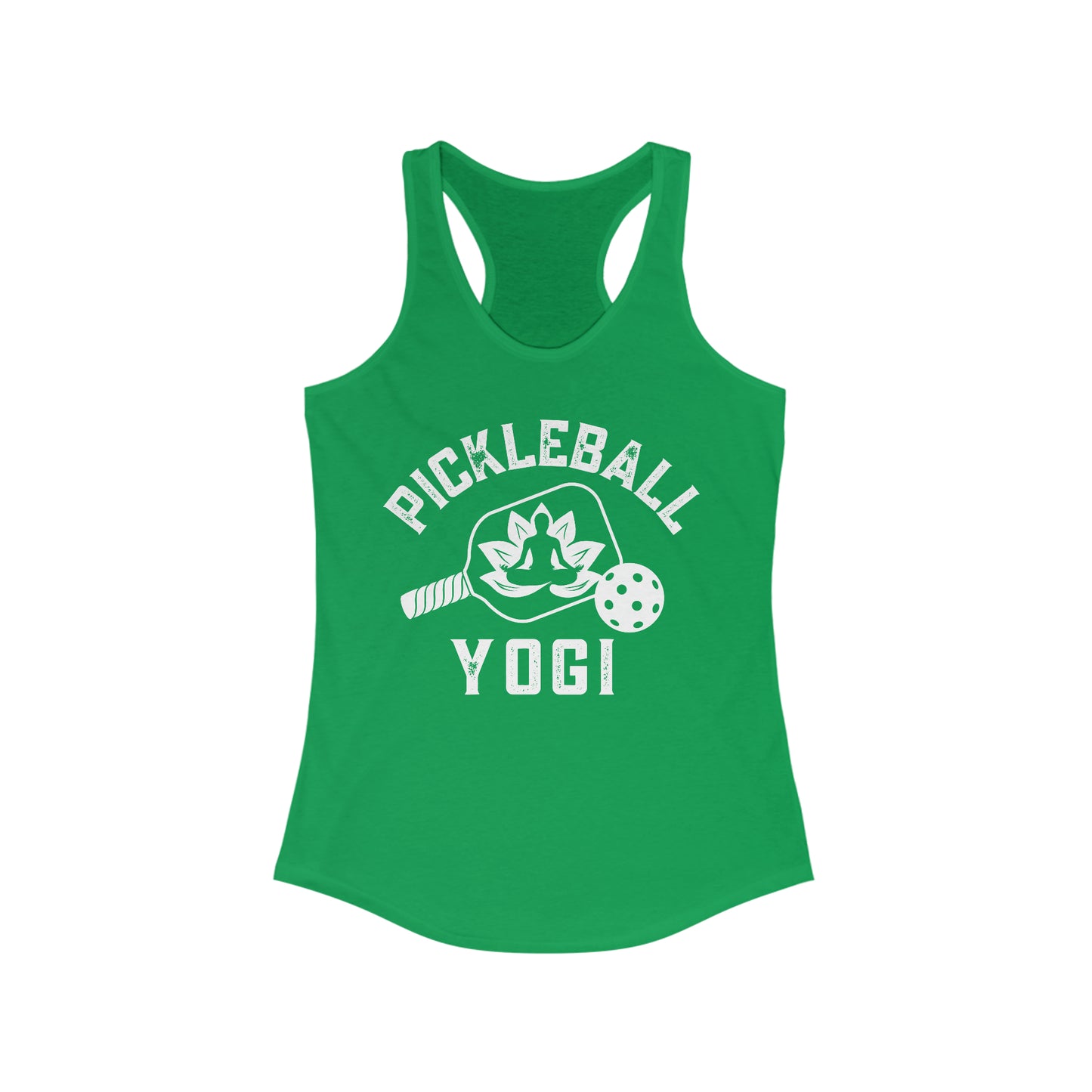 Pickleball Yogi - Be Kind on Back -Women's Ideal Racerback Tank -