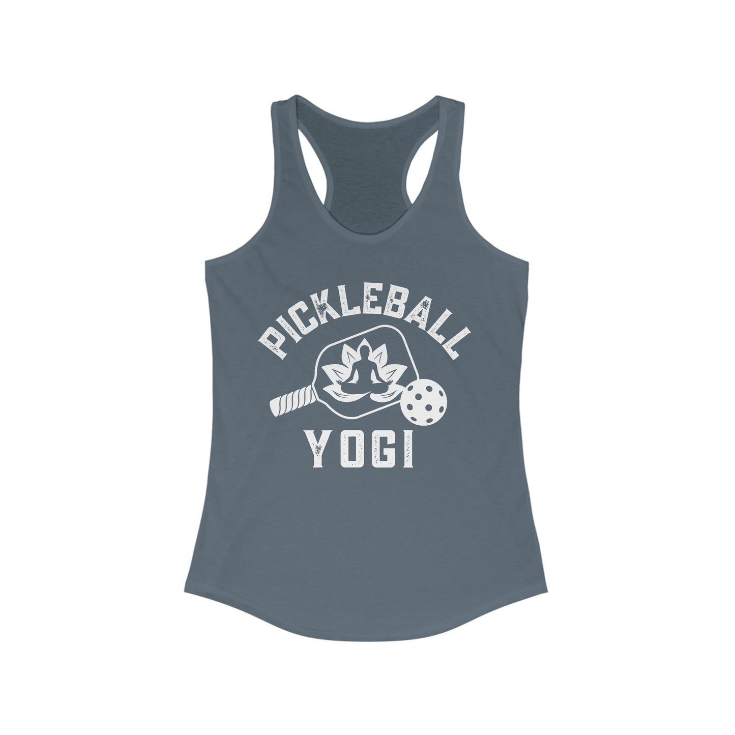 Pickleball Yogi - Be Kind on Back -Women's Ideal Racerback Tank -