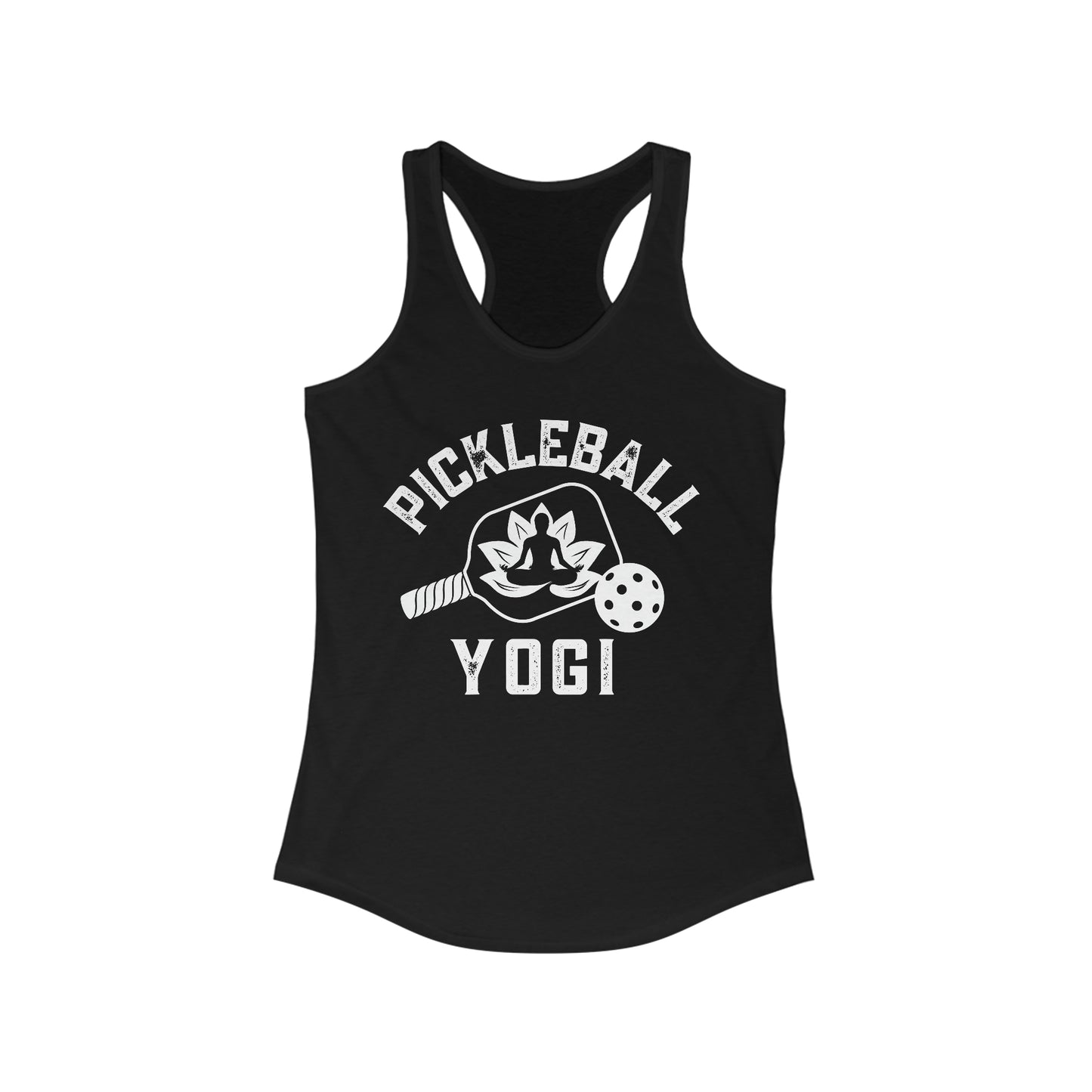 Pickleball Yogi - Be Kind on Back -Women's Ideal Racerback Tank -