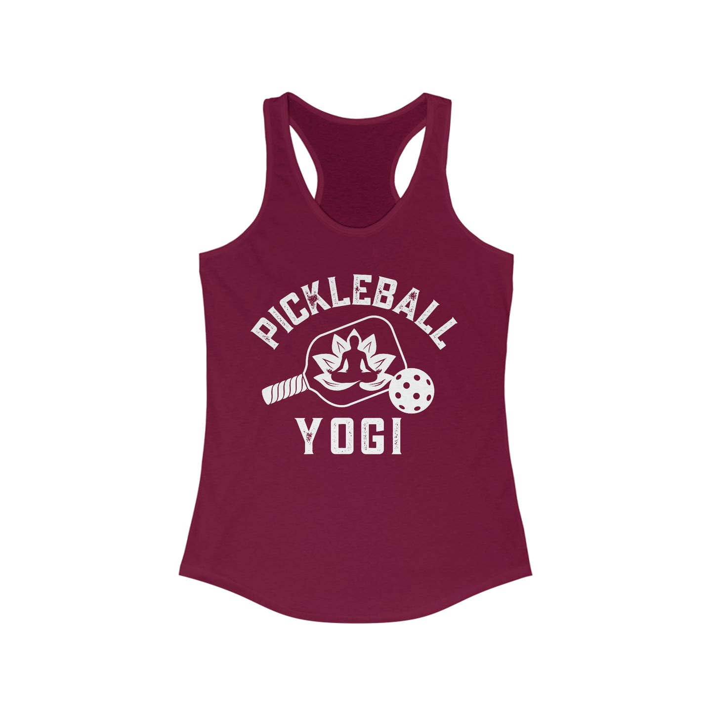 Pickleball Yogi - Be Kind on Back -Women's Ideal Racerback Tank -
