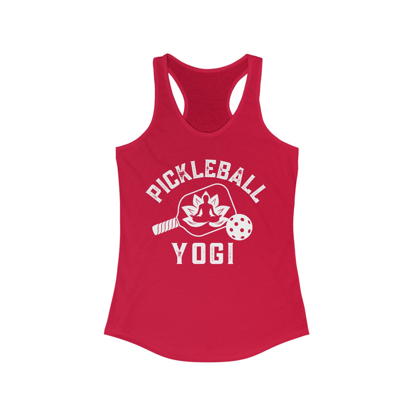 Pickleball Yogi - Be Kind on Back -Women's Ideal Racerback Tank -