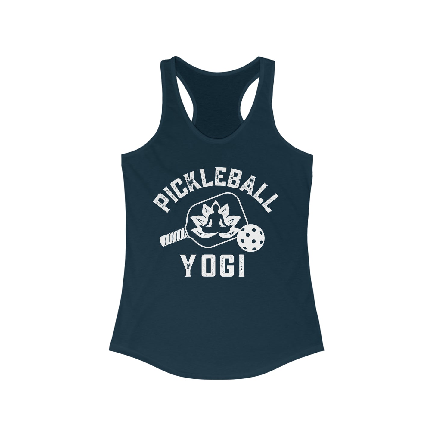 Pickleball Yogi - Be Kind on Back -Women's Ideal Racerback Tank -