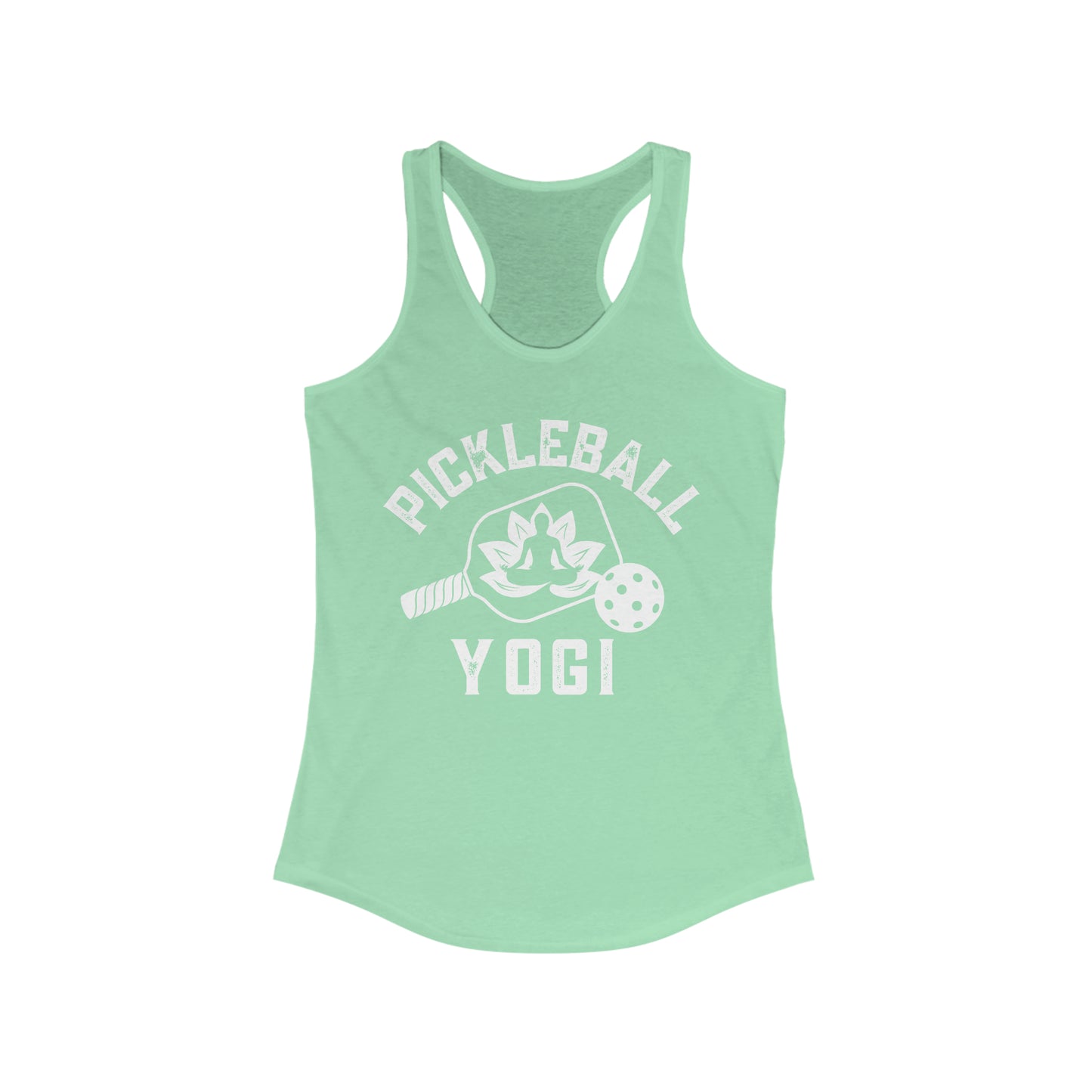 Pickleball Yogi - Be Kind on Back -Women's Ideal Racerback Tank -