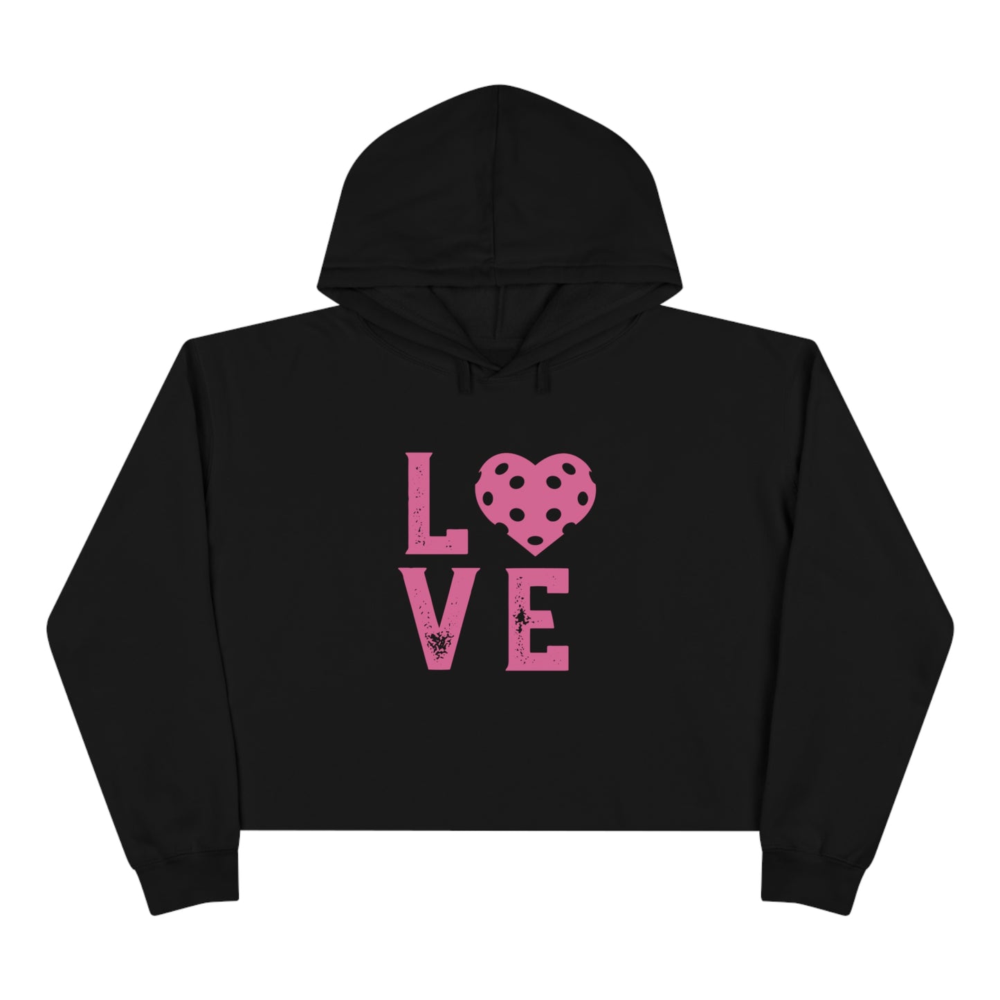PINK Love Disressed - Crop Hoodie