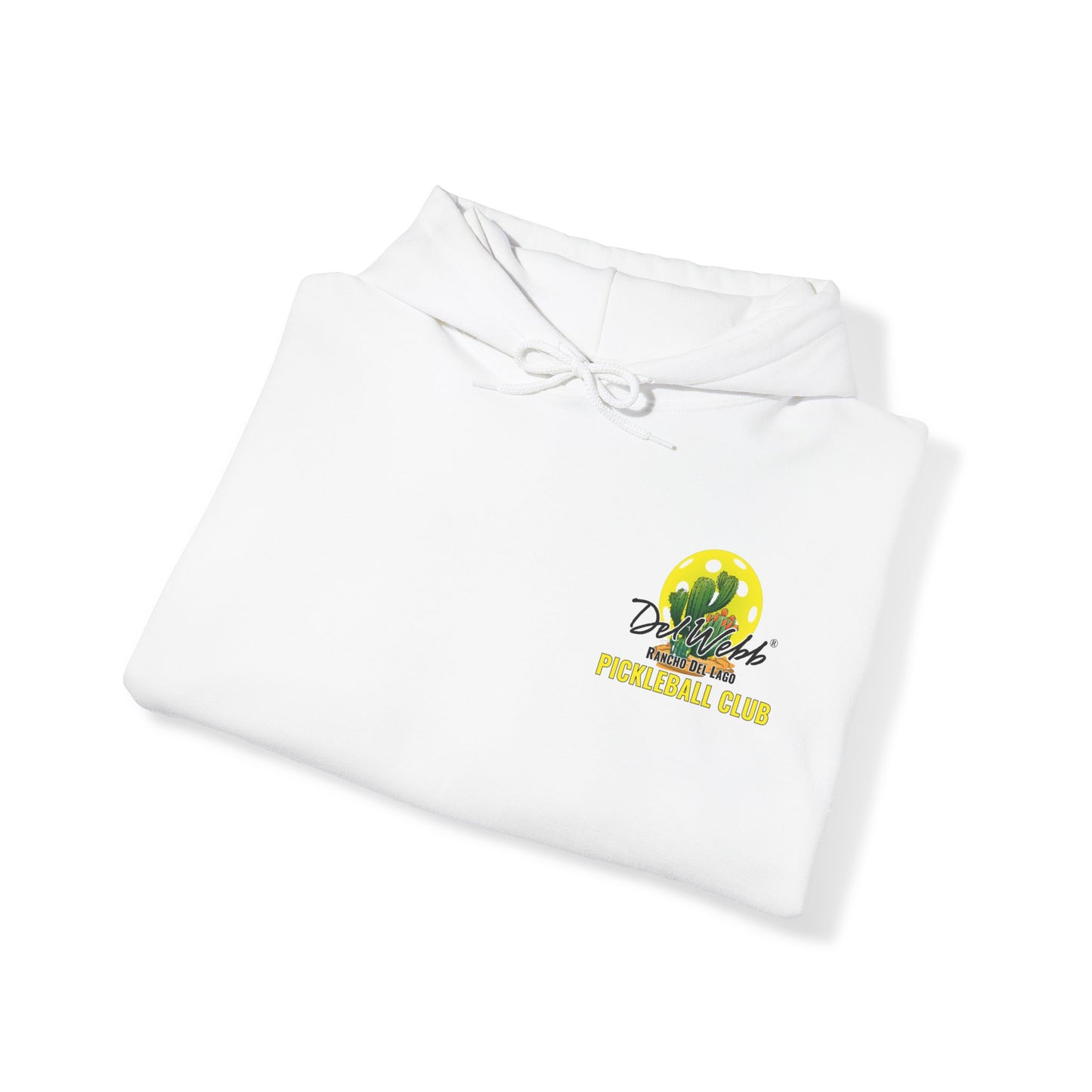 Del Webb Pickleball Club Hoodie - left chest logo/back logo - customize sleeve