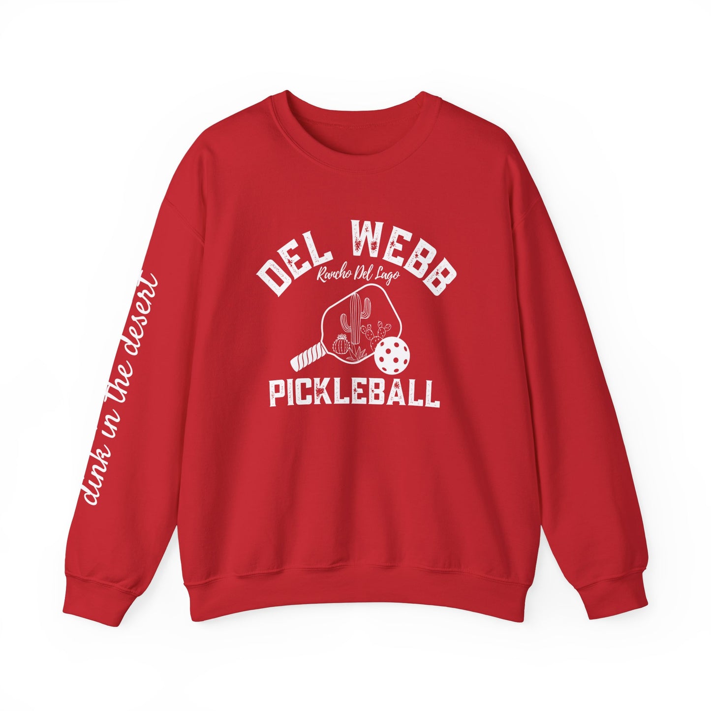Del Webb Pickleball Beachy Style - Dink in the Desert - Unisex Crew -Can add name to sleeve with paddles