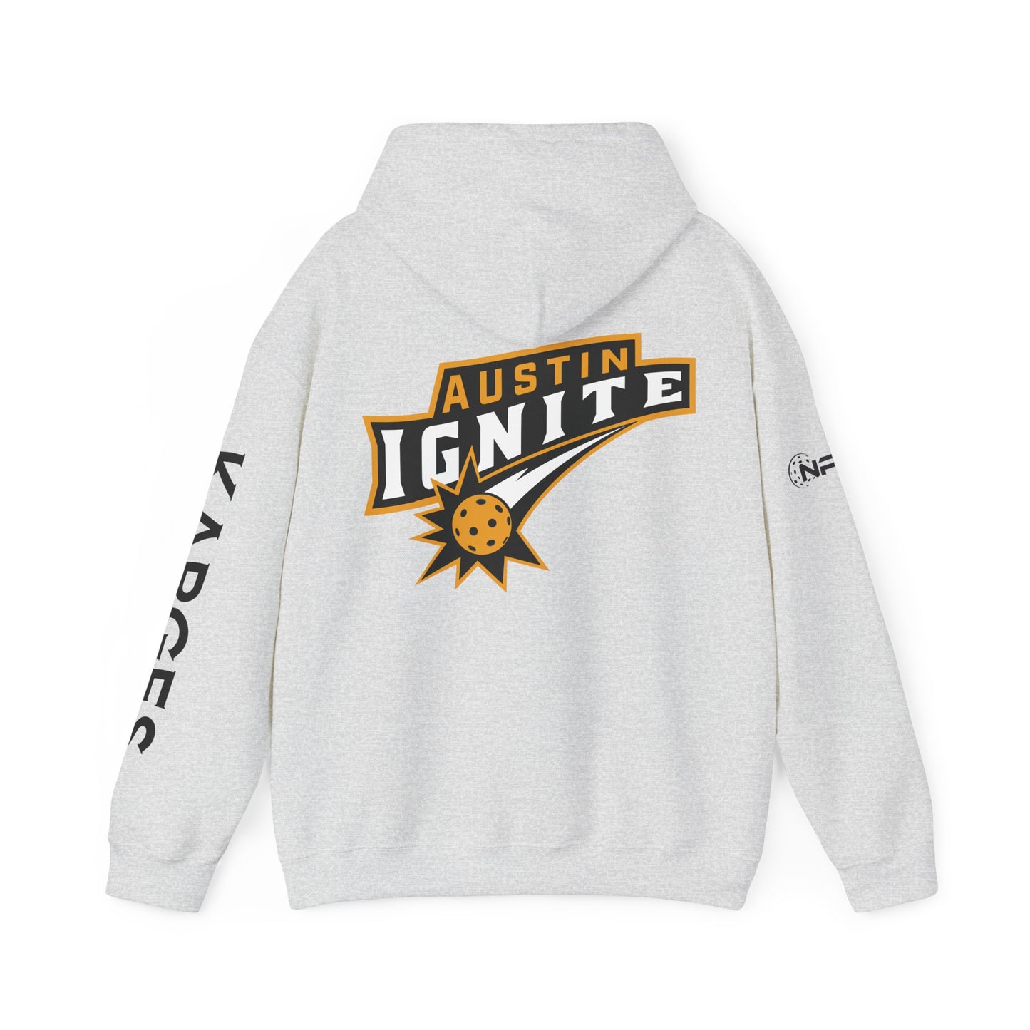 Austin Ignite NPL Team (All caps last name sleeve) Large logo back