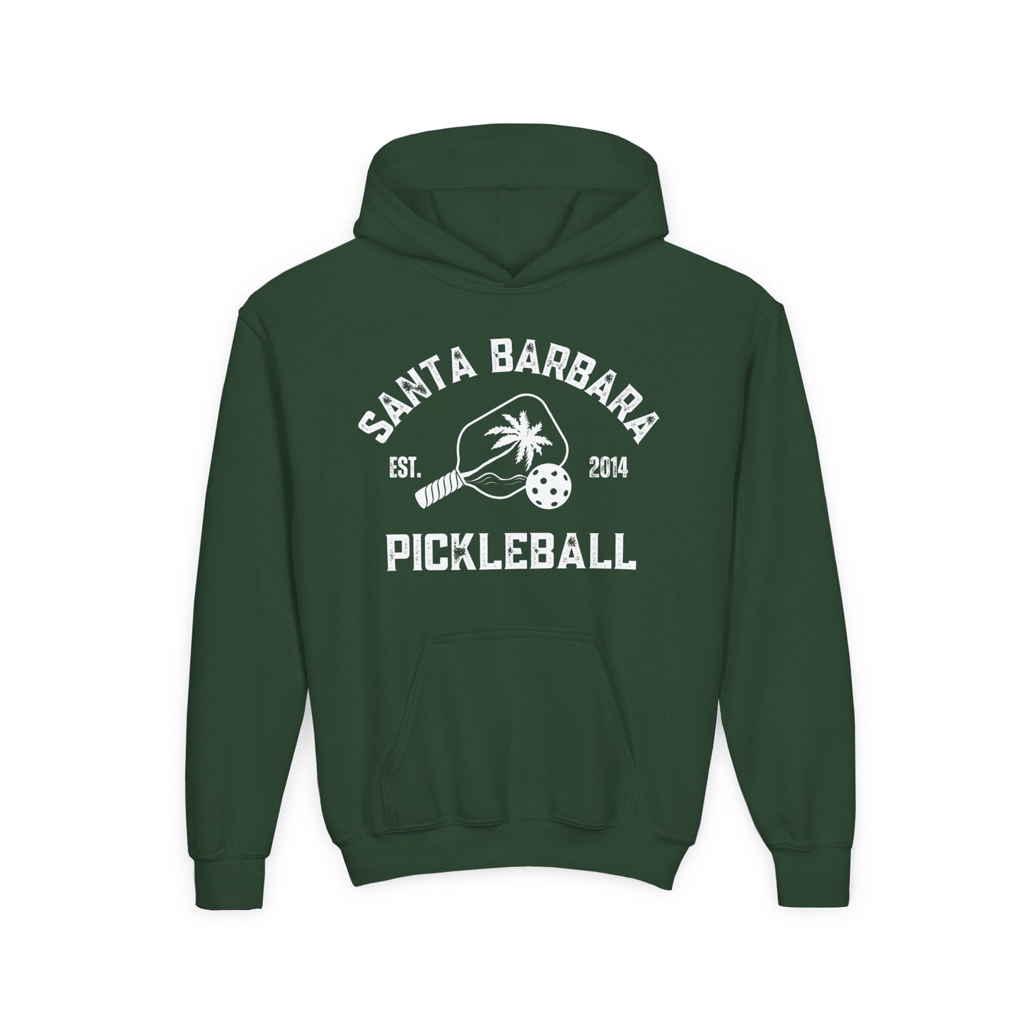 Santa Barbara Pickleball - Youth Heavy Blend Hoodie - add name back
