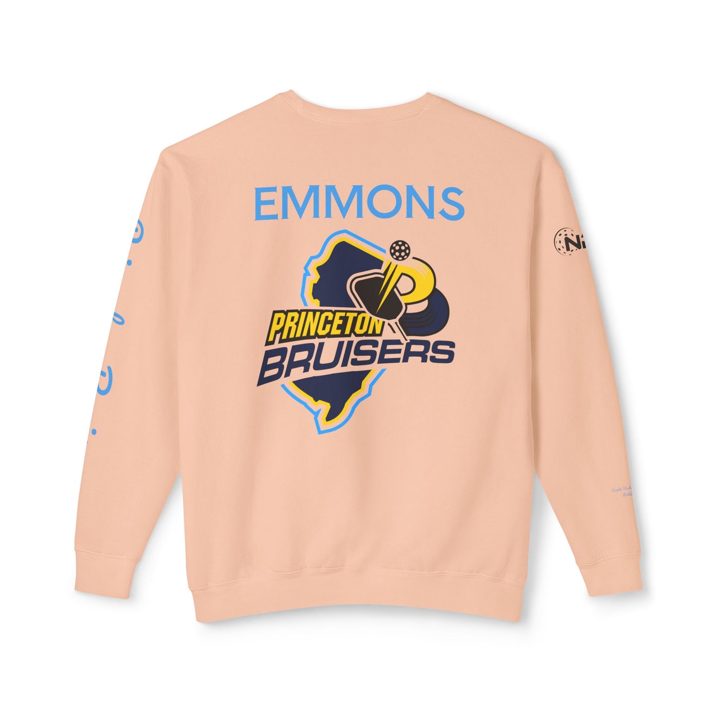 Princeton Bruisers Garment Dyed Customized Beach Crew. Customize back