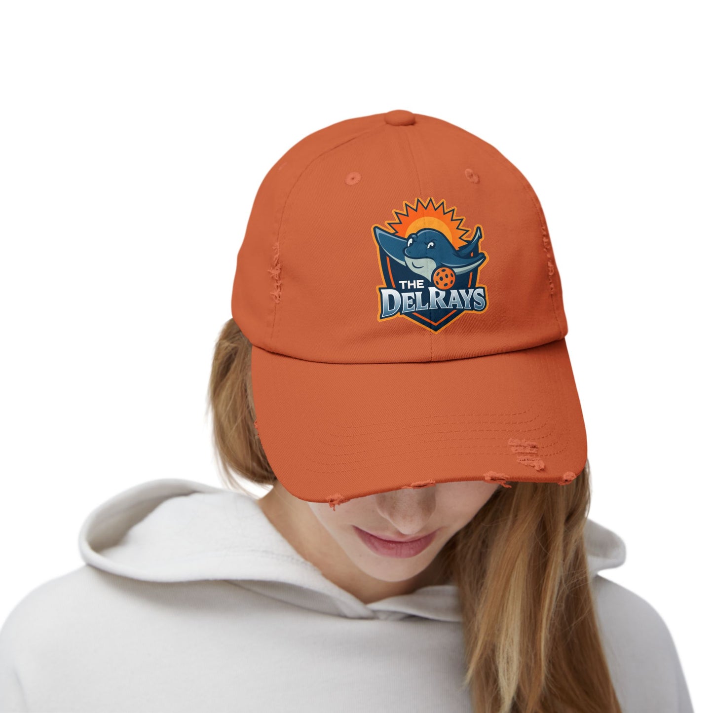 The Del Rays Unisex Distressed Hat - Printed - NOT embroidered