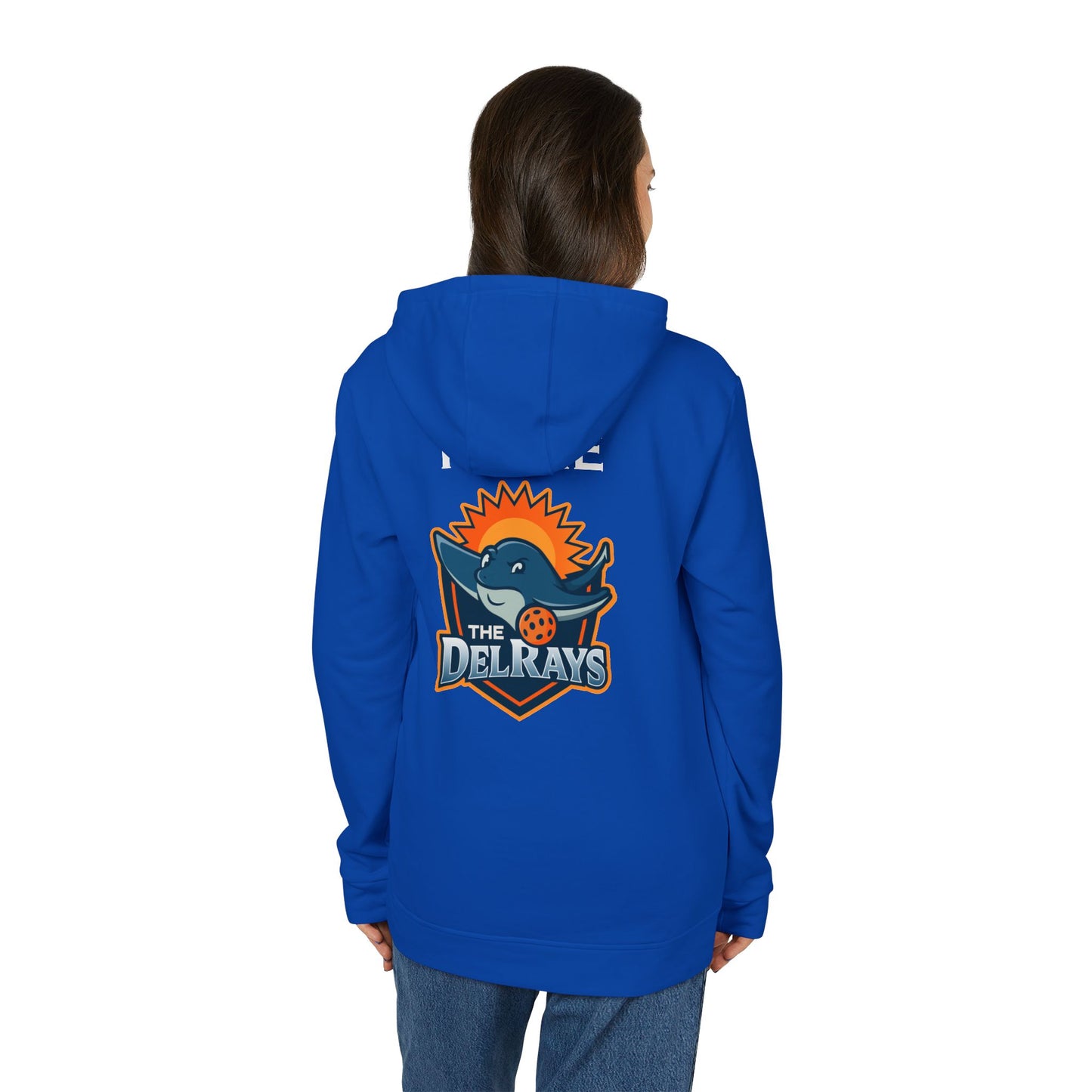 The Del Reys ADIDAS Unisex Fleece Hoodie 60% cotton/40% poly - add name