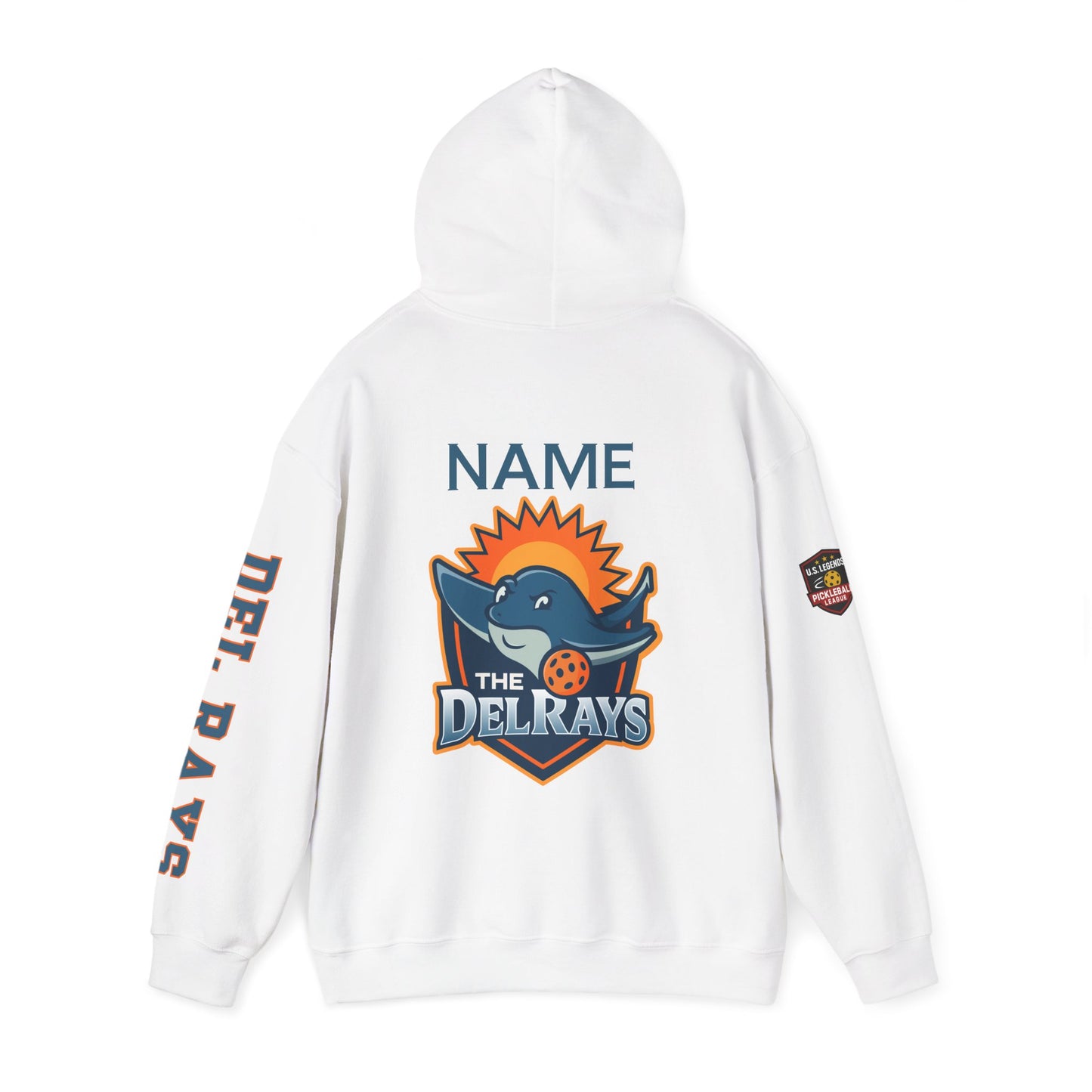 The Del Raysl Unisex Hoodie - Add name - optional US Legends logo sleeve