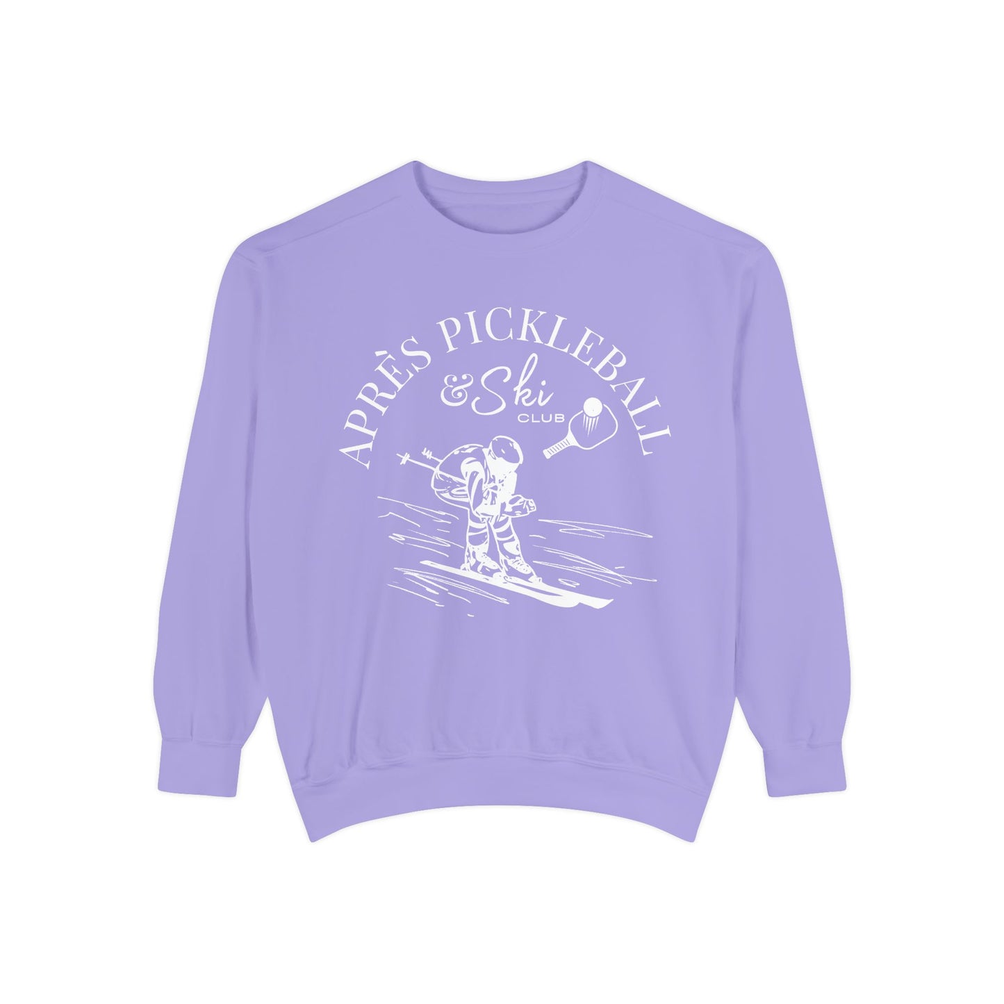 APRE’S PICKLEBALL & SKI Unisex Garment-Dyed CREW - medium weight