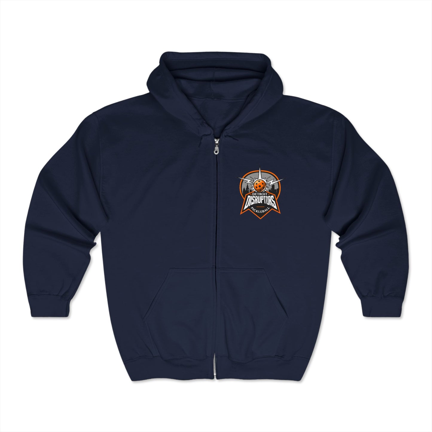 Detroit Disruptors Pickleball Hoodie - Unisex Heavy Blend Full Zip Sweatshirt