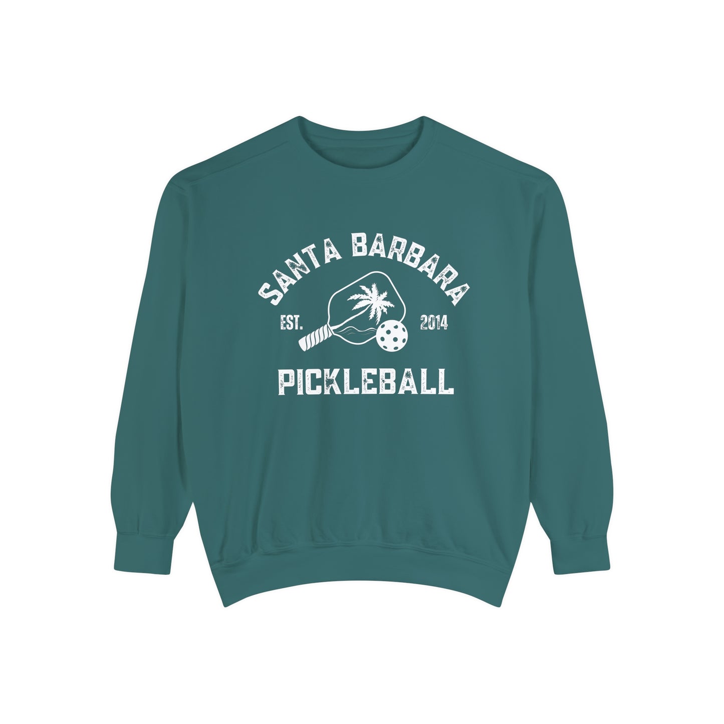 Santa Barbara Pickleball Garment Dyed Medium Weight Crew