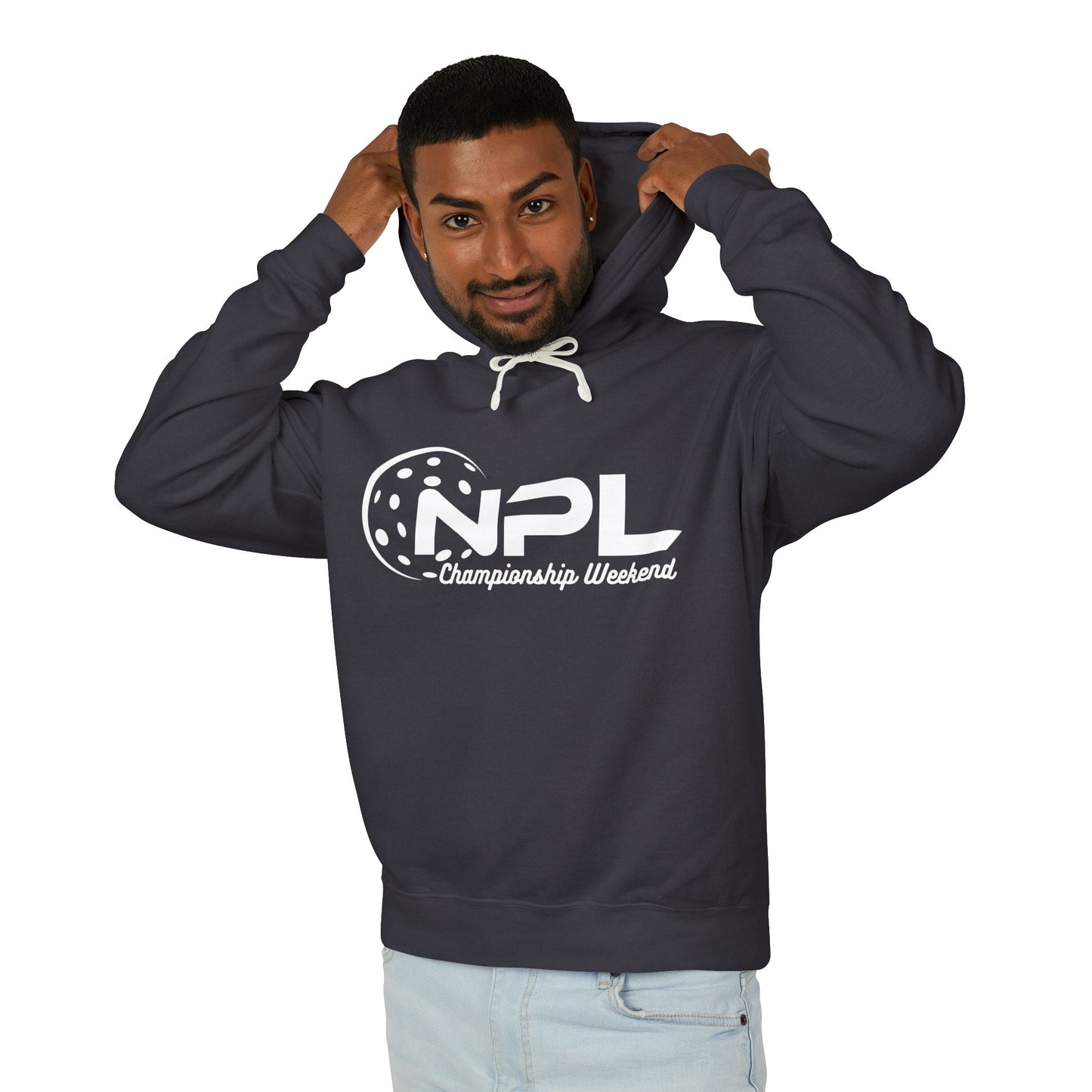 NPL Championship Weekend -Garment Dyed Unisex Lightweight Hoodie - Customize back