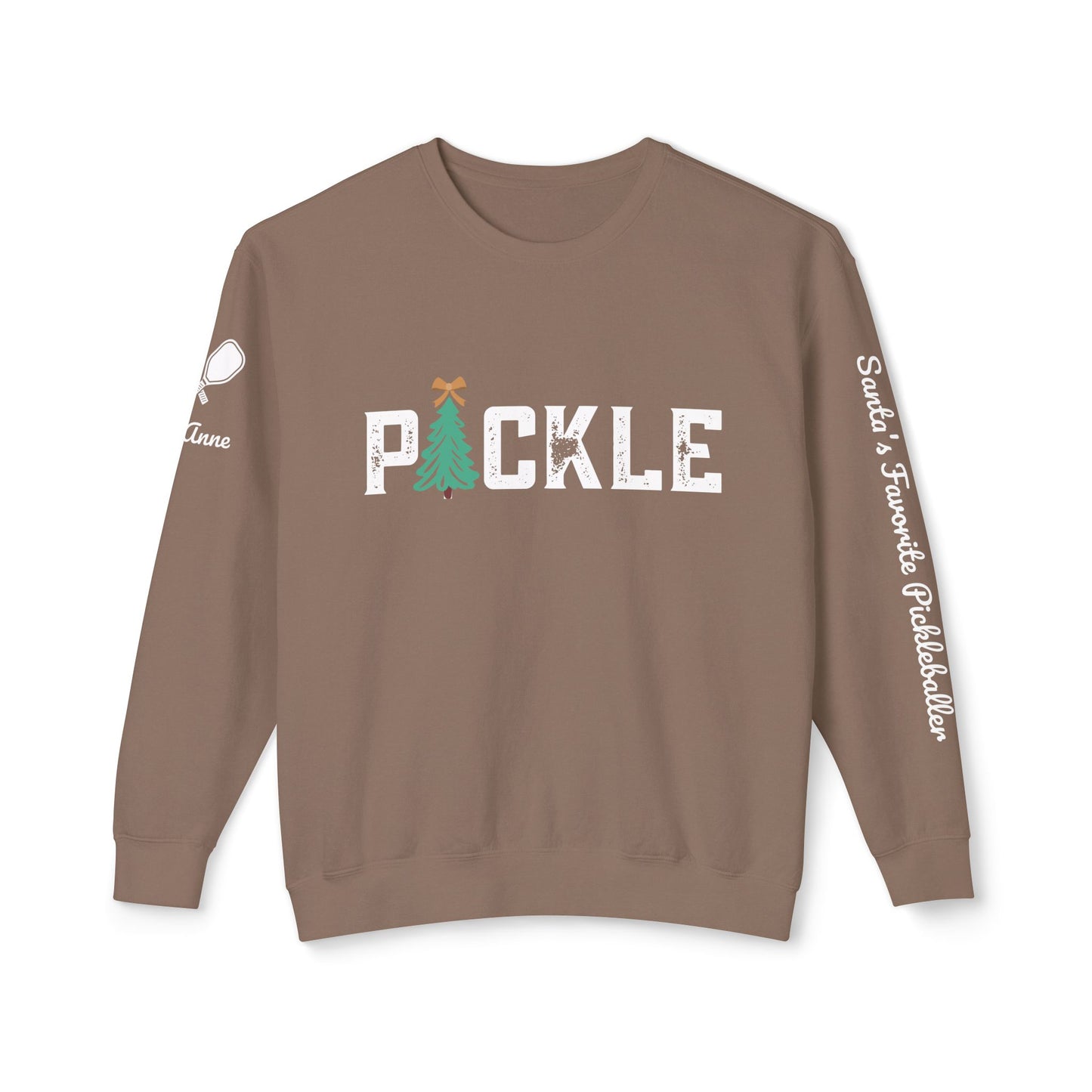 PICKLE Lightweight Garment Dyed Crew (Distressed) name optional on left sleeve, customize right sleeve