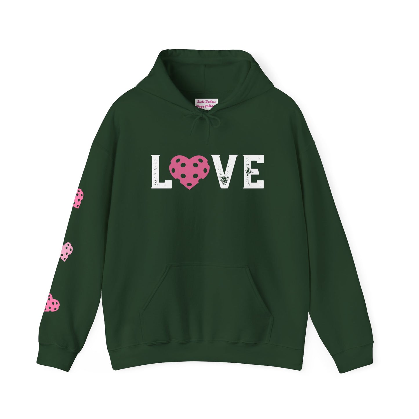 Pickleball LOVE Hoodie - can customize sleeves & back - add in notes