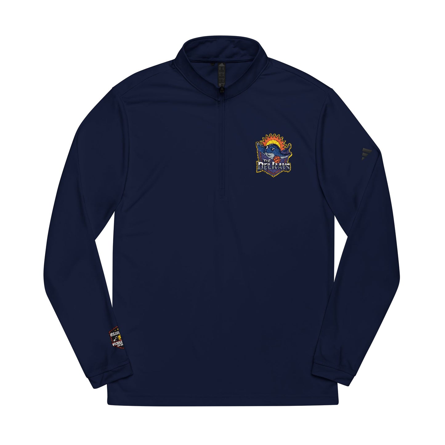 The Del Rays Embroidered Unisex ADIDAS® SPF 50 Quarter-Zip Pullover