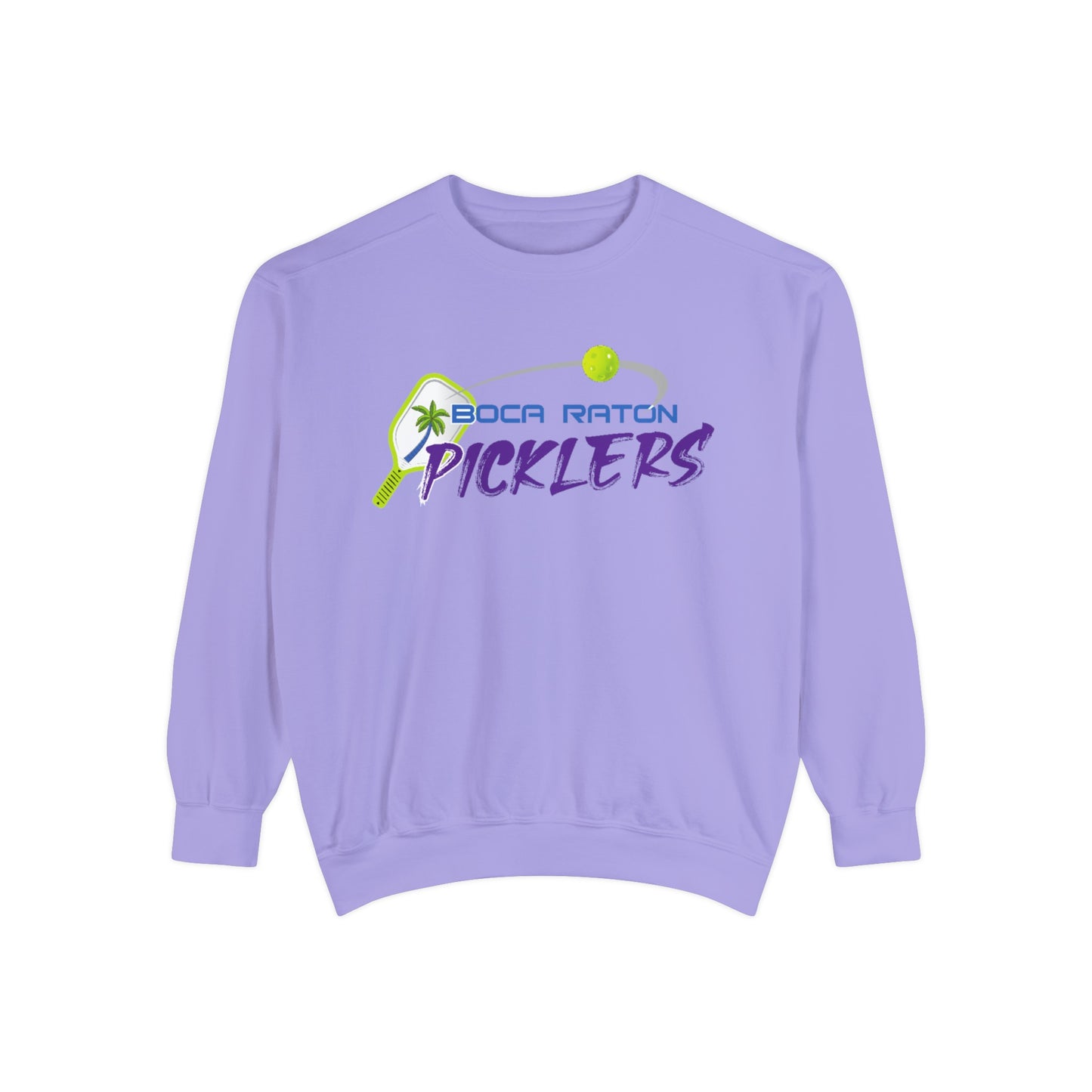 Boca Raton Picklers NPL Team Beachy Garment Dyed Crew - last name on back