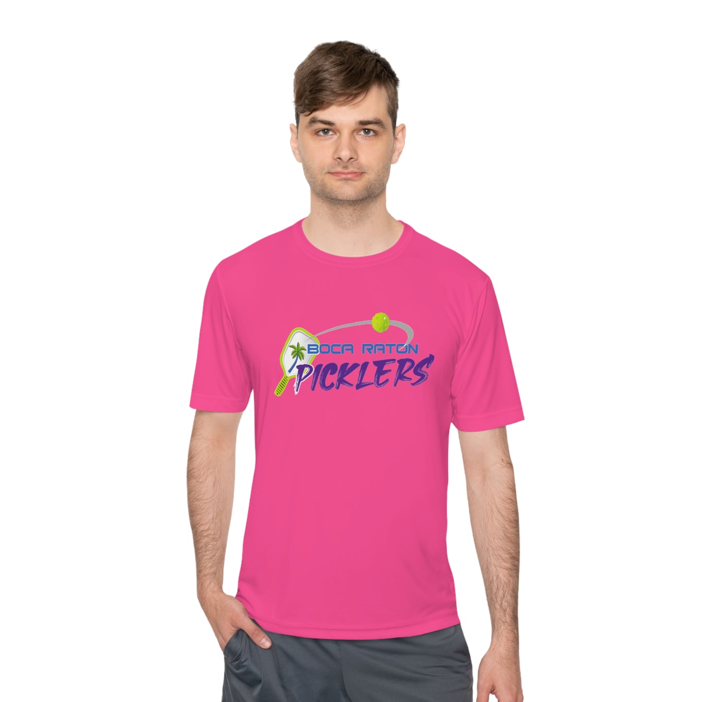 Boca Raton Picklers NPL Team - Unisex (fuller cut) Moisture Wicking T - customize back