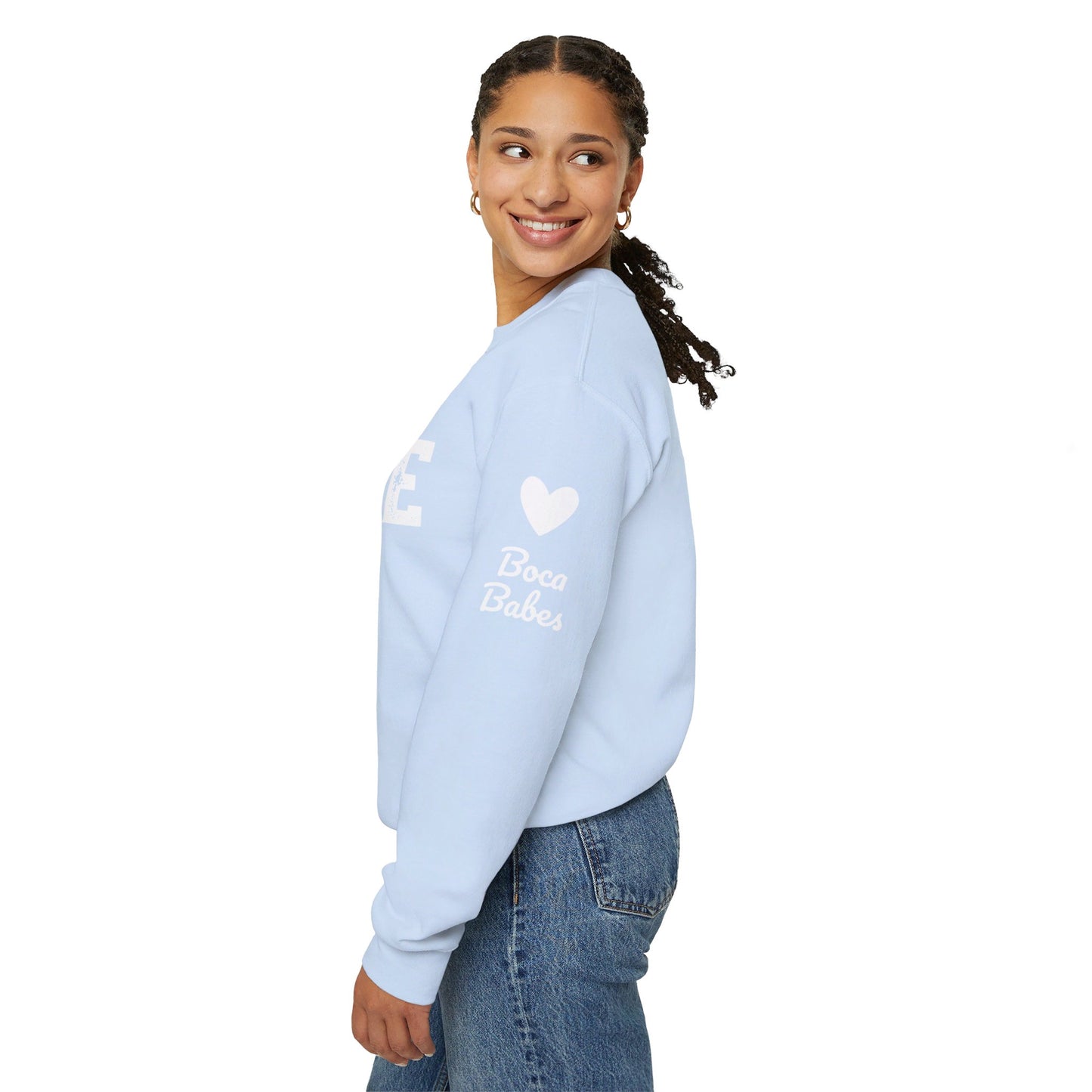 Boca Babes - 50/50 Plush - (heathered & solid colors) personalize sleeve and or back