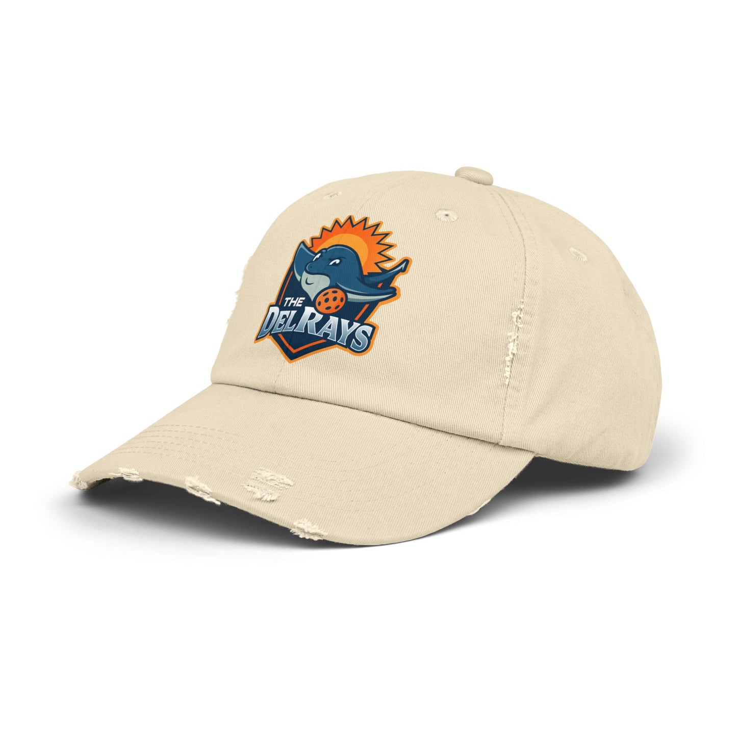 The Del Rays Unisex Distressed Hat - Printed - NOT embroidered