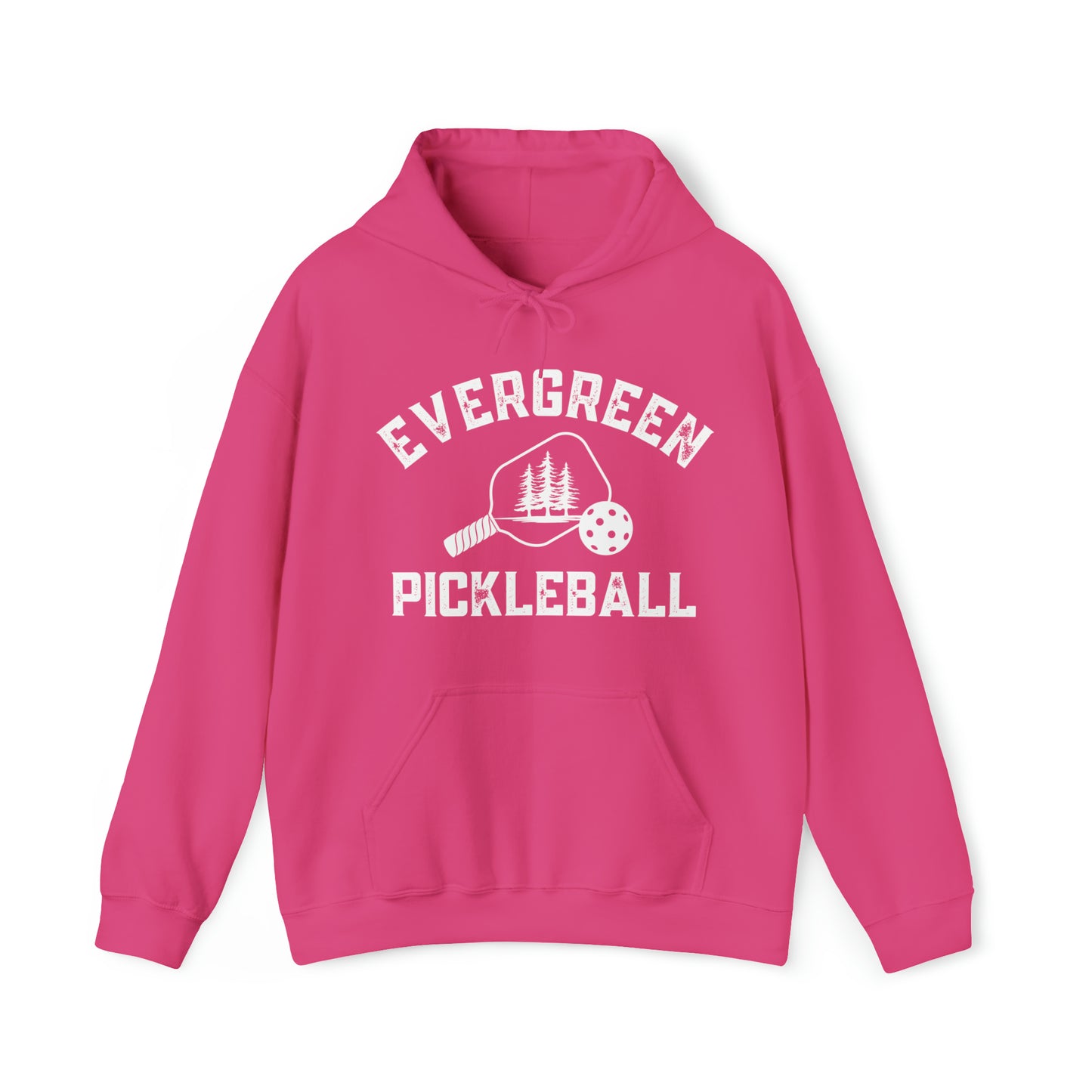 Evergreen Pickleball — Customize Me Hoodie. Add to sleeves and back! Unisex Heavy Blend™ Hooded Sweatshirt