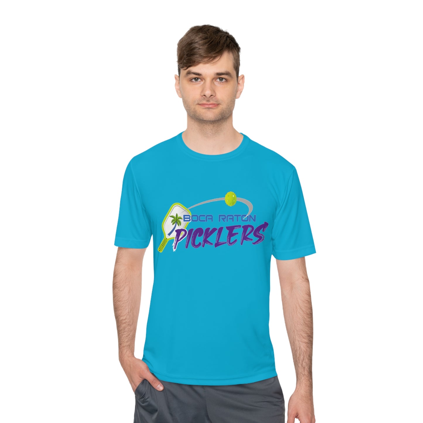 Boca Raton Picklers NPL Team - Unisex (fuller cut) Moisture Wicking T - customize back